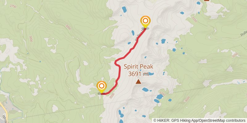 Continental Divide Trail spur 1 Map
