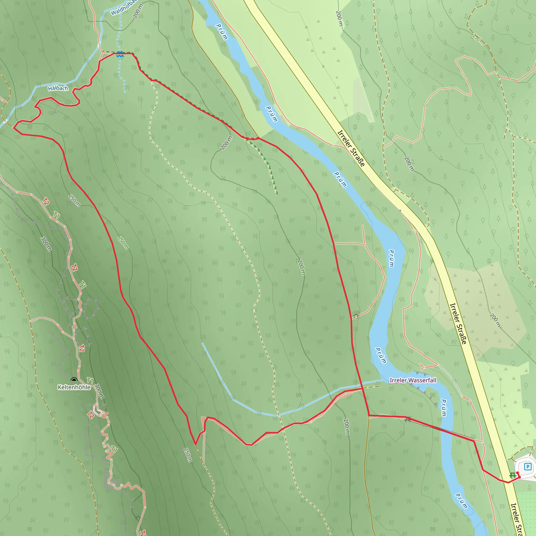 Irreler Straße Loop mobile static map