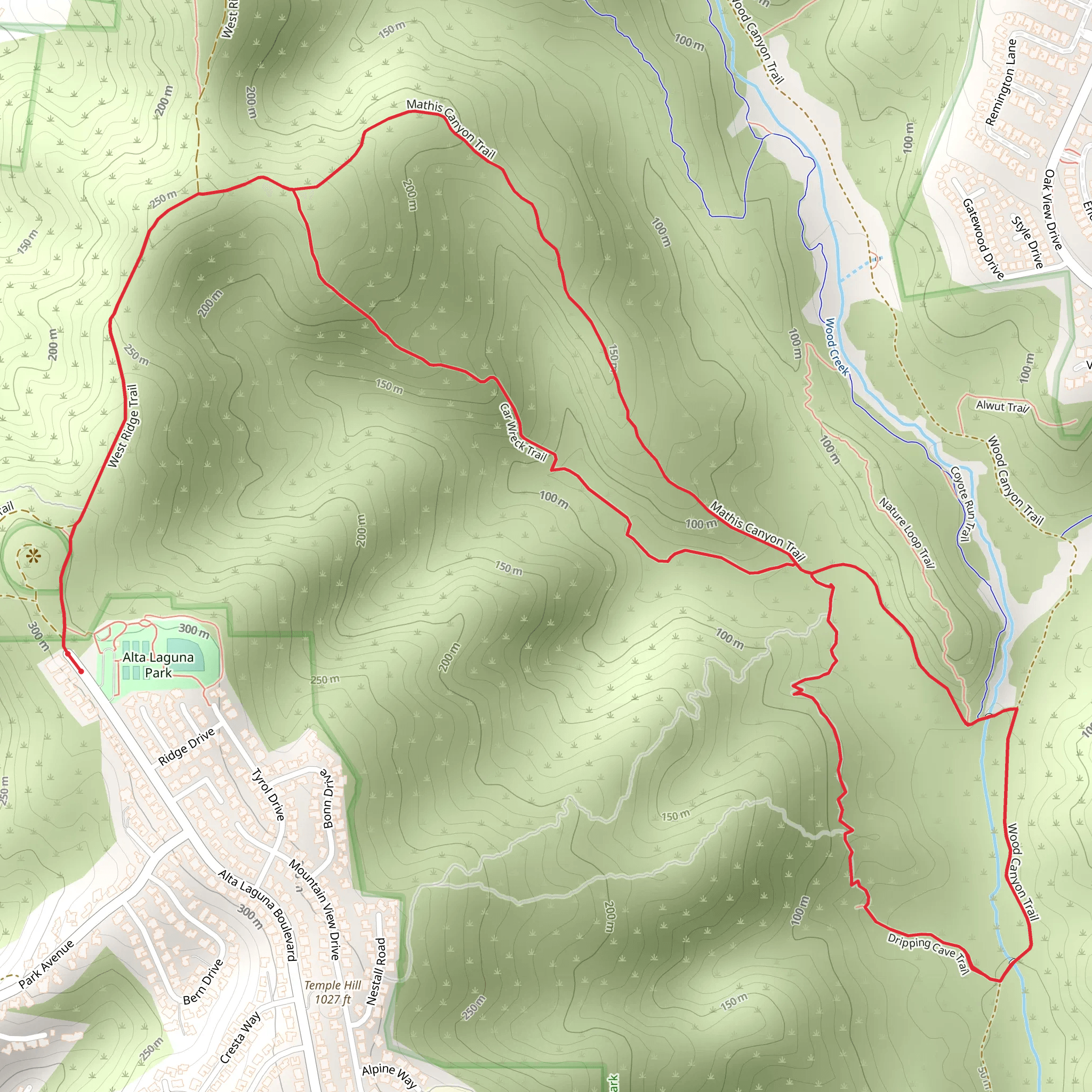 Wood Creek Loop mobile static map