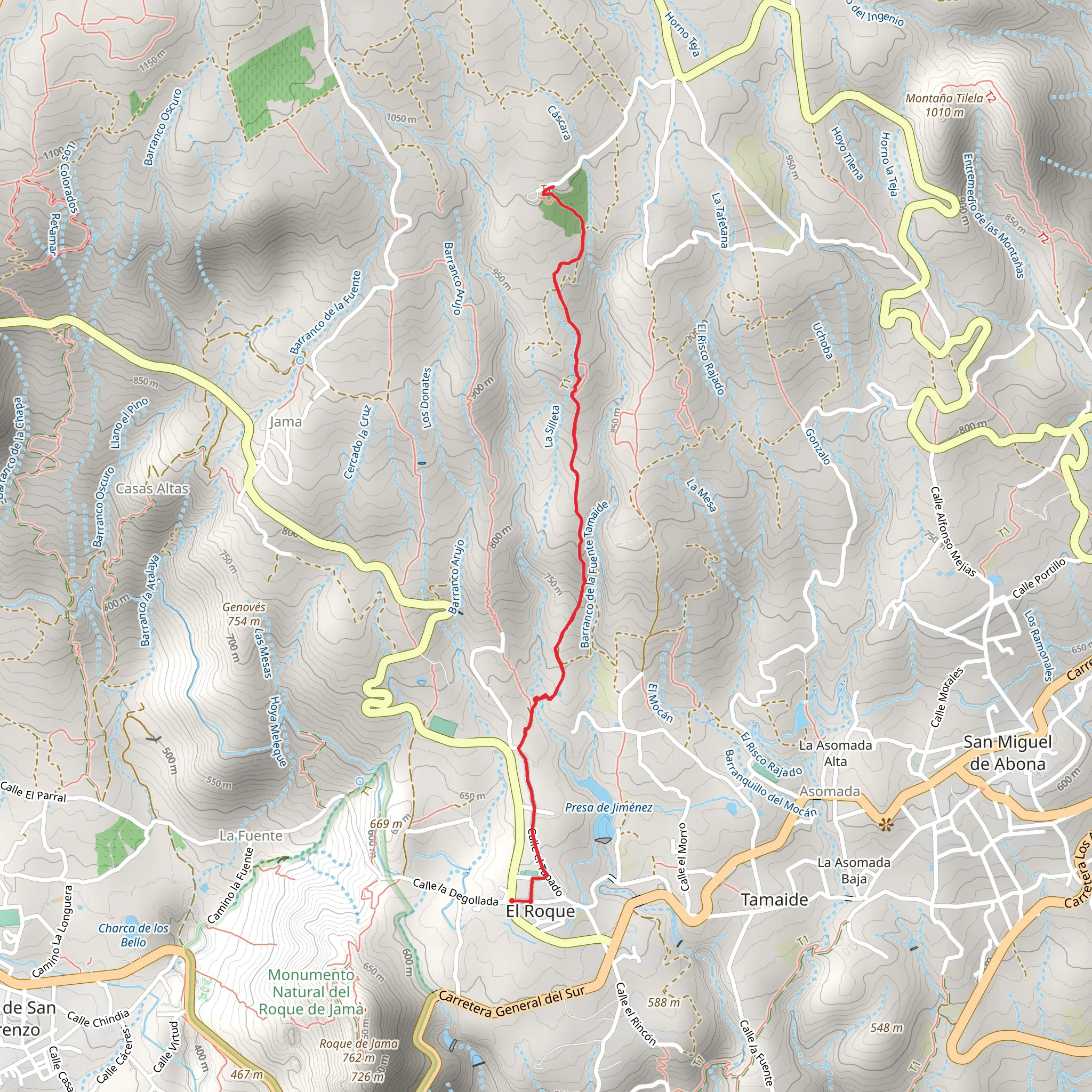 San Miguel 3 - Monte Cho Pancho Trail - El Roque mobile static map