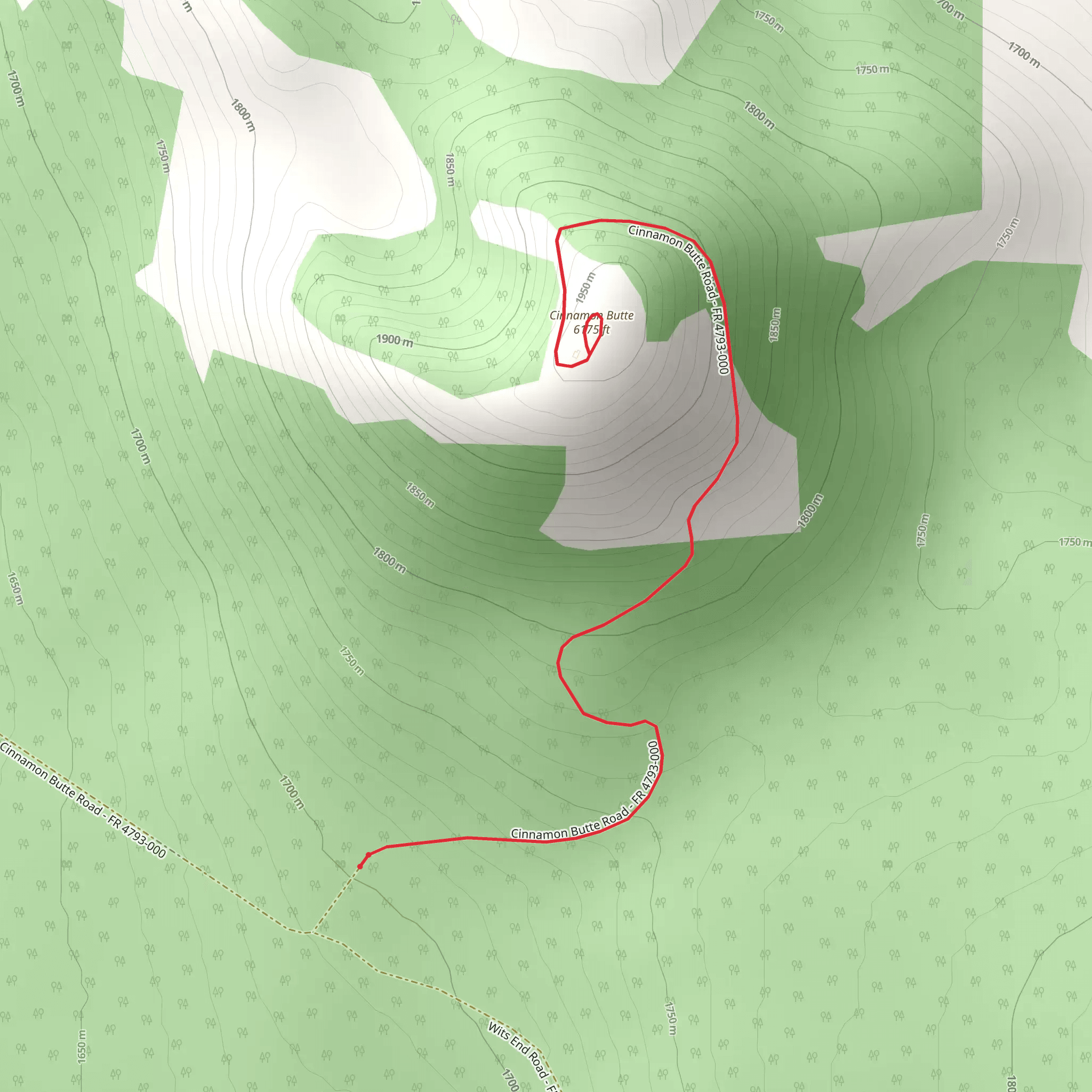 Cinnamon Butte mobile static map