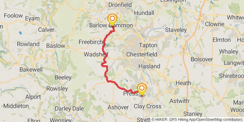 Chesterfield Round Walk stage 3 Map