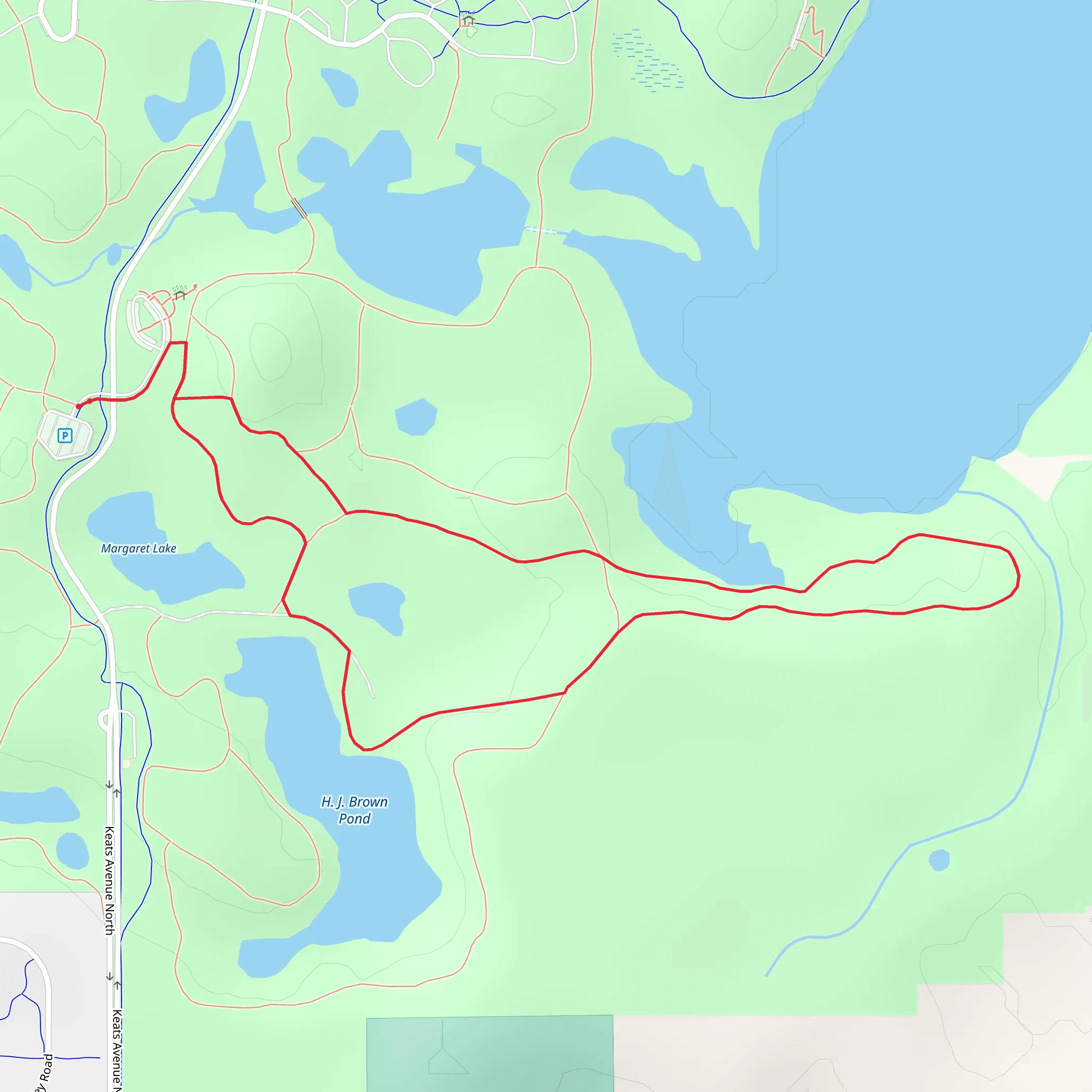 Lake Elmo Trail and Brown's Pond Loop Trail mobile static map