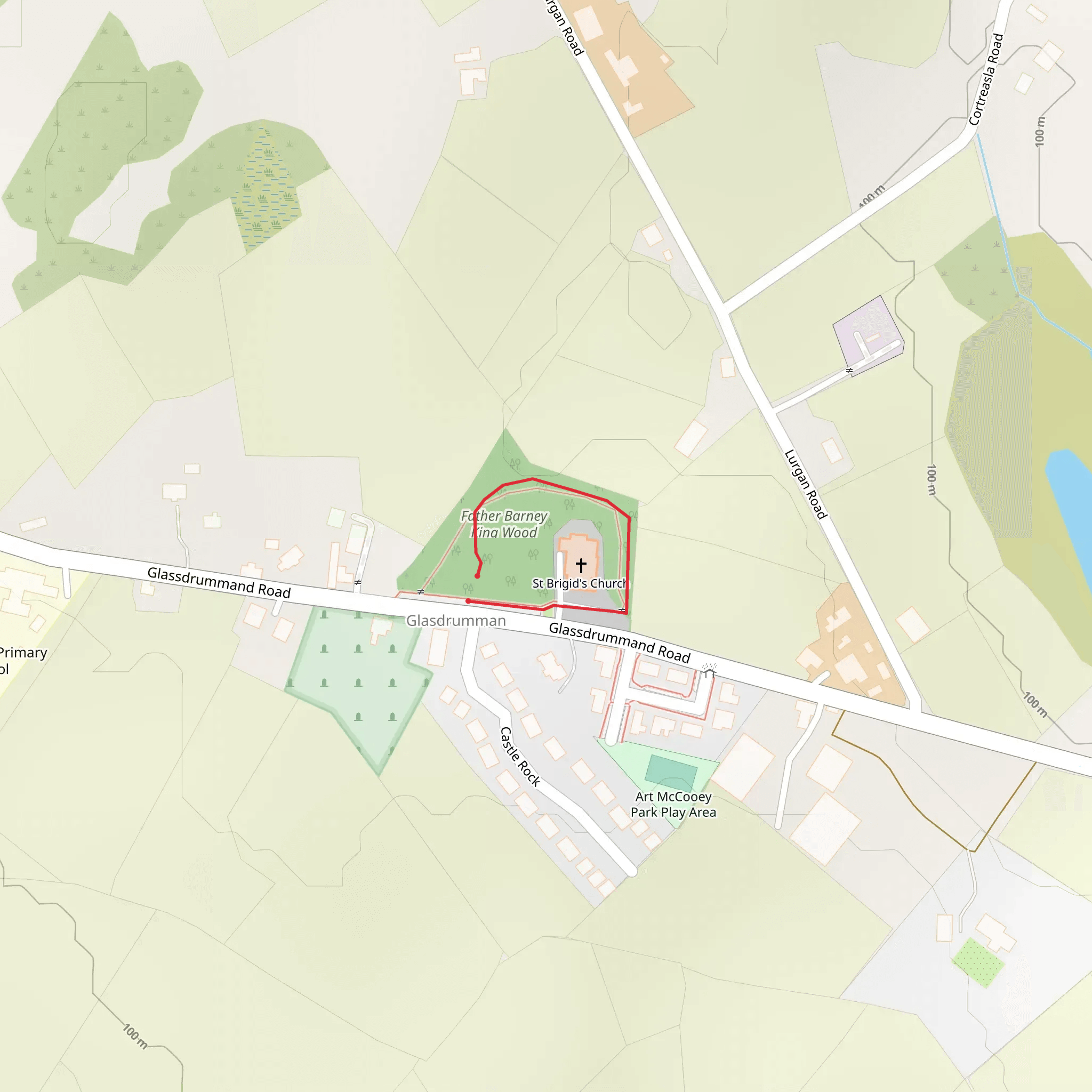 Glassdrummond Wood mobile static map