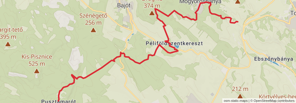 National Blue Trail - OKT stage 27 Map