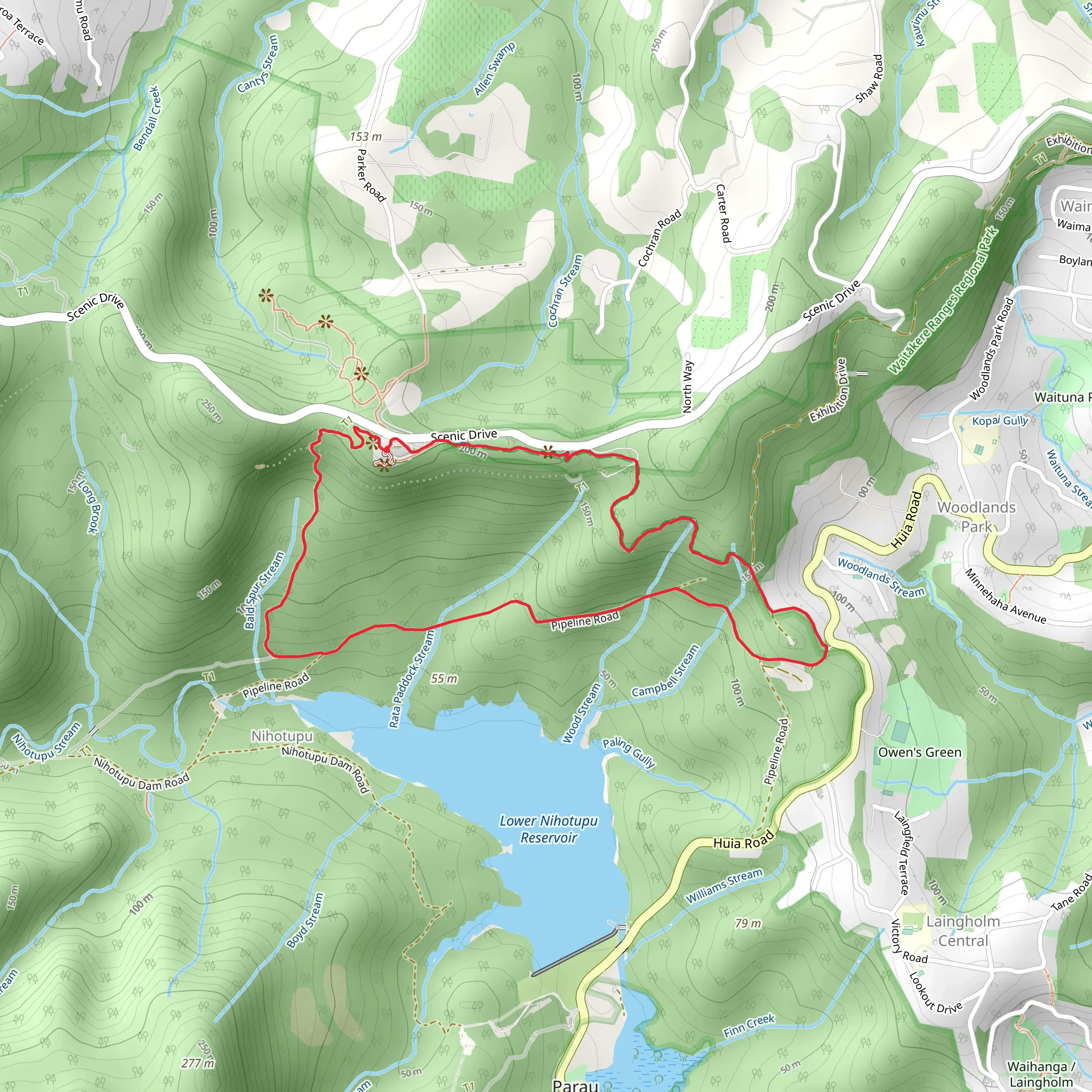 Slip, Pipeline and Beveridge Track Loop mobile static map