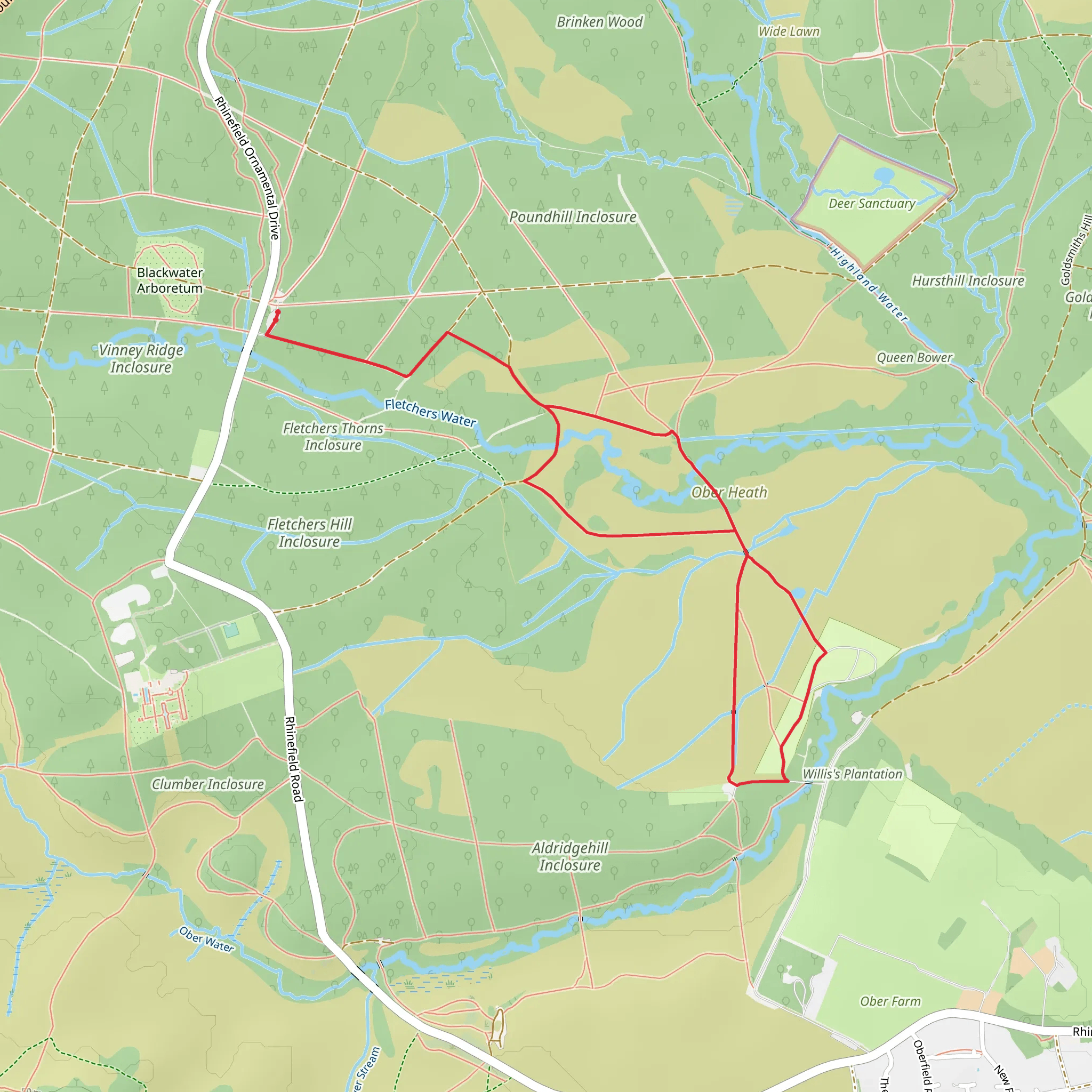 Ober Heath Loop mobile static map