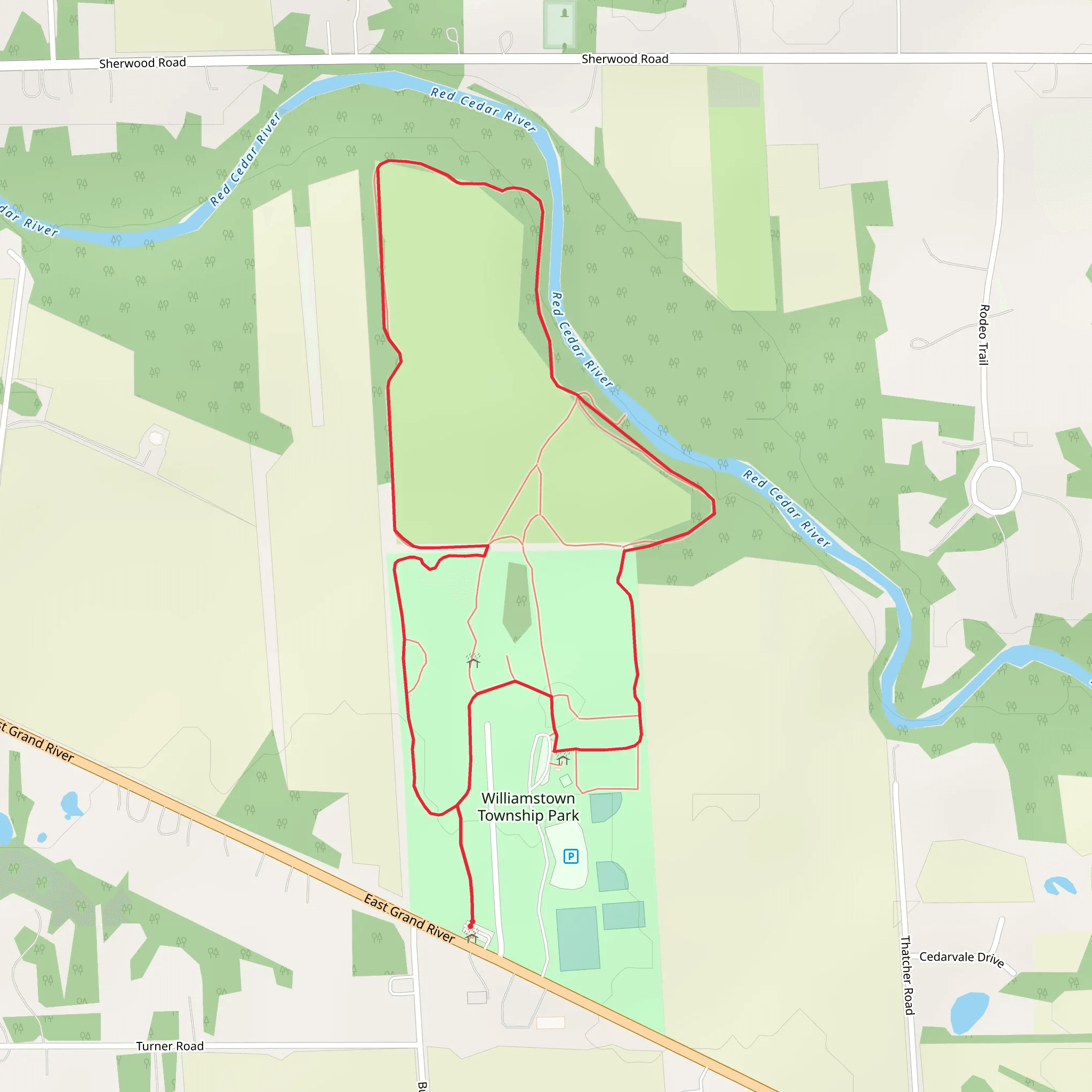 Williamstown Township Park Loop mobile static map