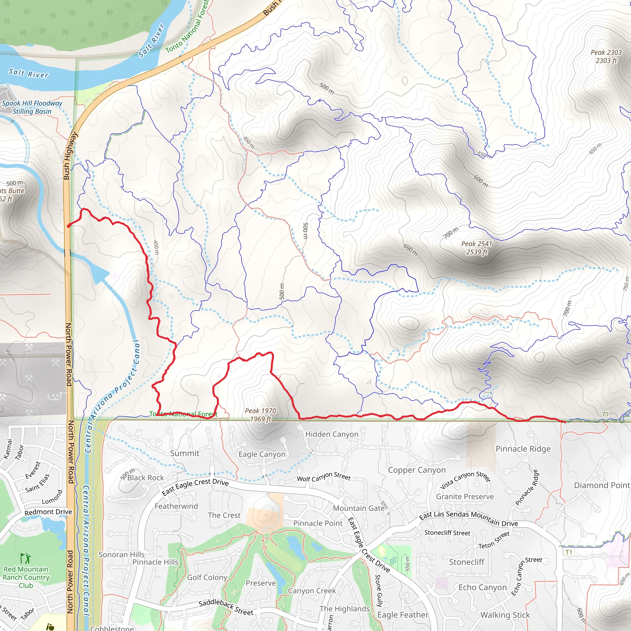 Hawes Trail mobile static map