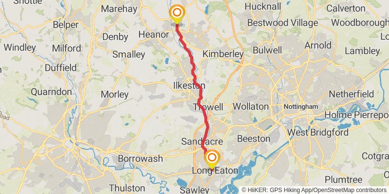 Leicester Line via Grand Union Canal Walk stage 6 Map