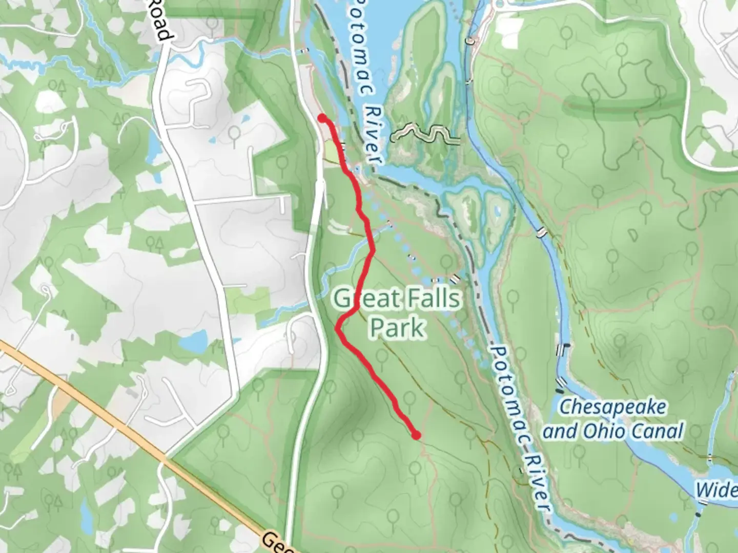 An image depicting the trail Swamp Trail and Old Carriage Road and its surrounding area.