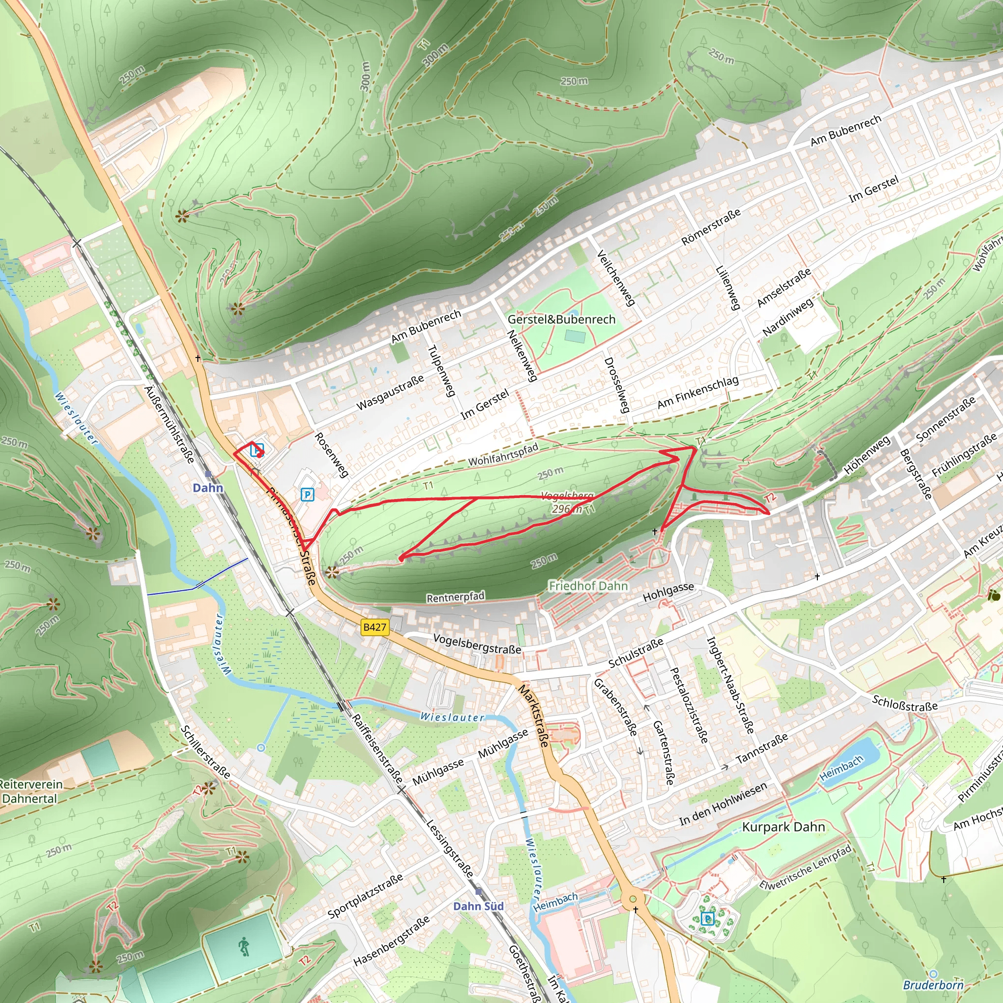 Vogelsberg Out and Back mobile static map
