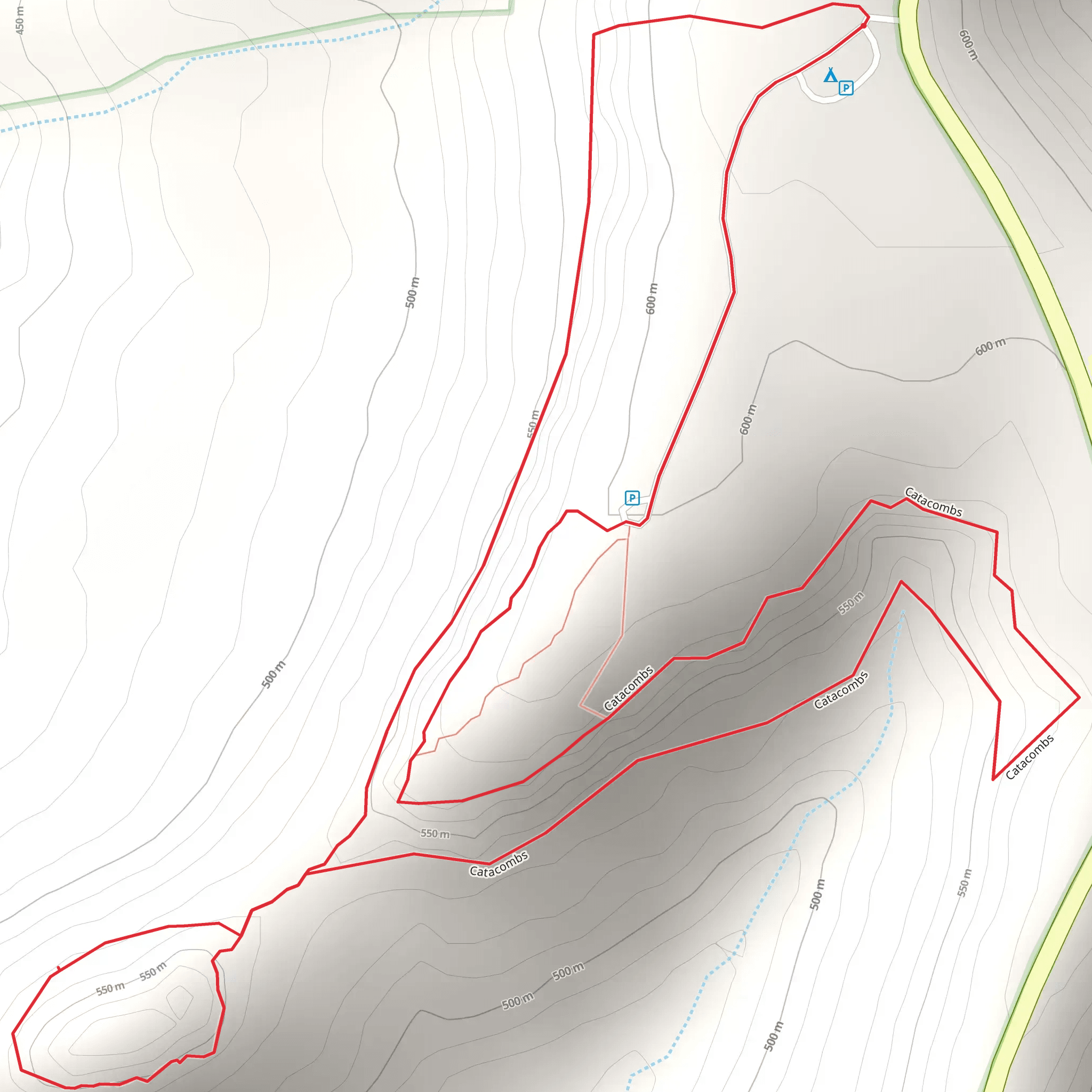 Catacombs Loop mobile static map