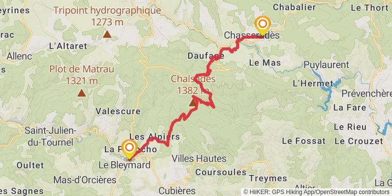 GR70 - Stevenson Trail stage 9 Map