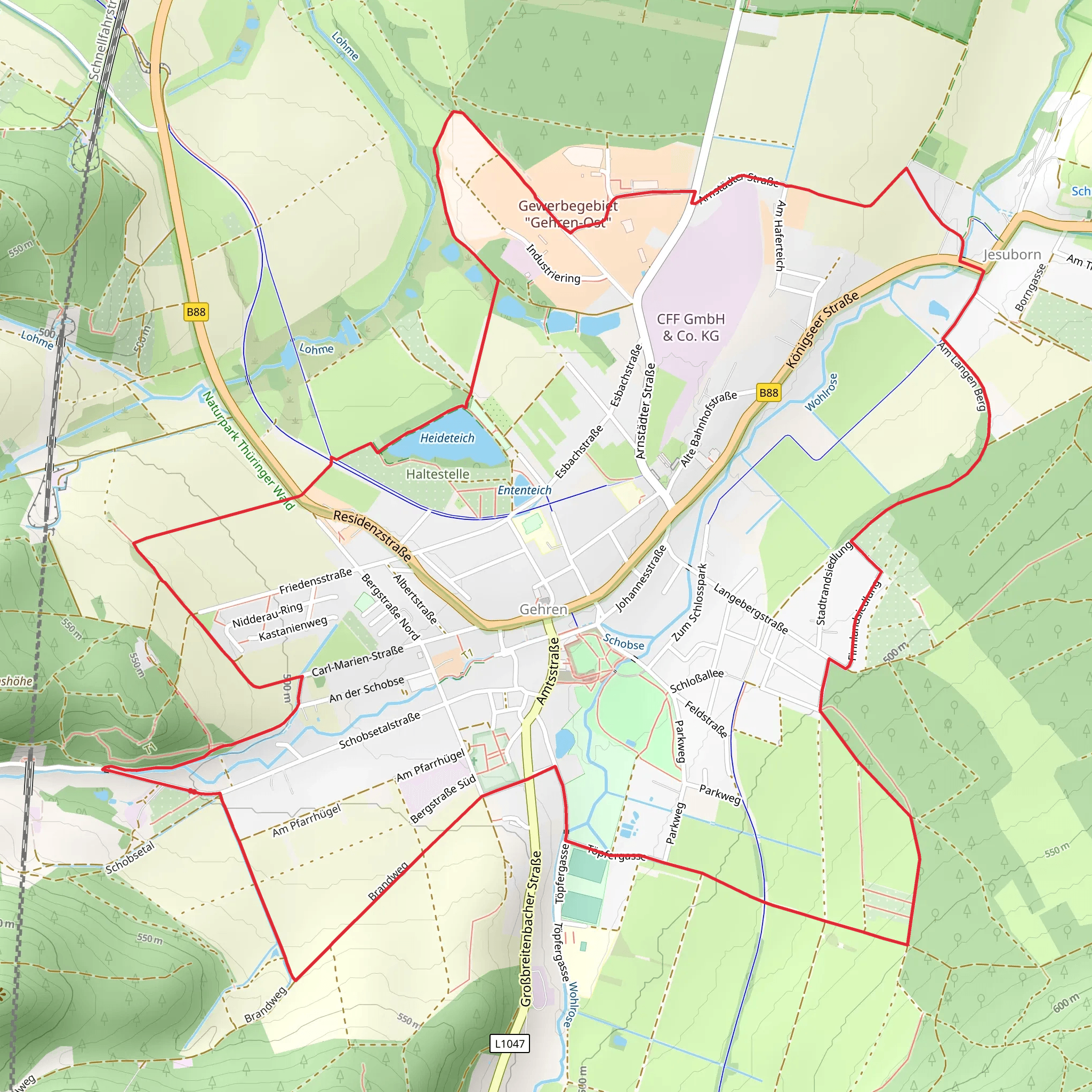 Heideteich via Gehren mobile static map