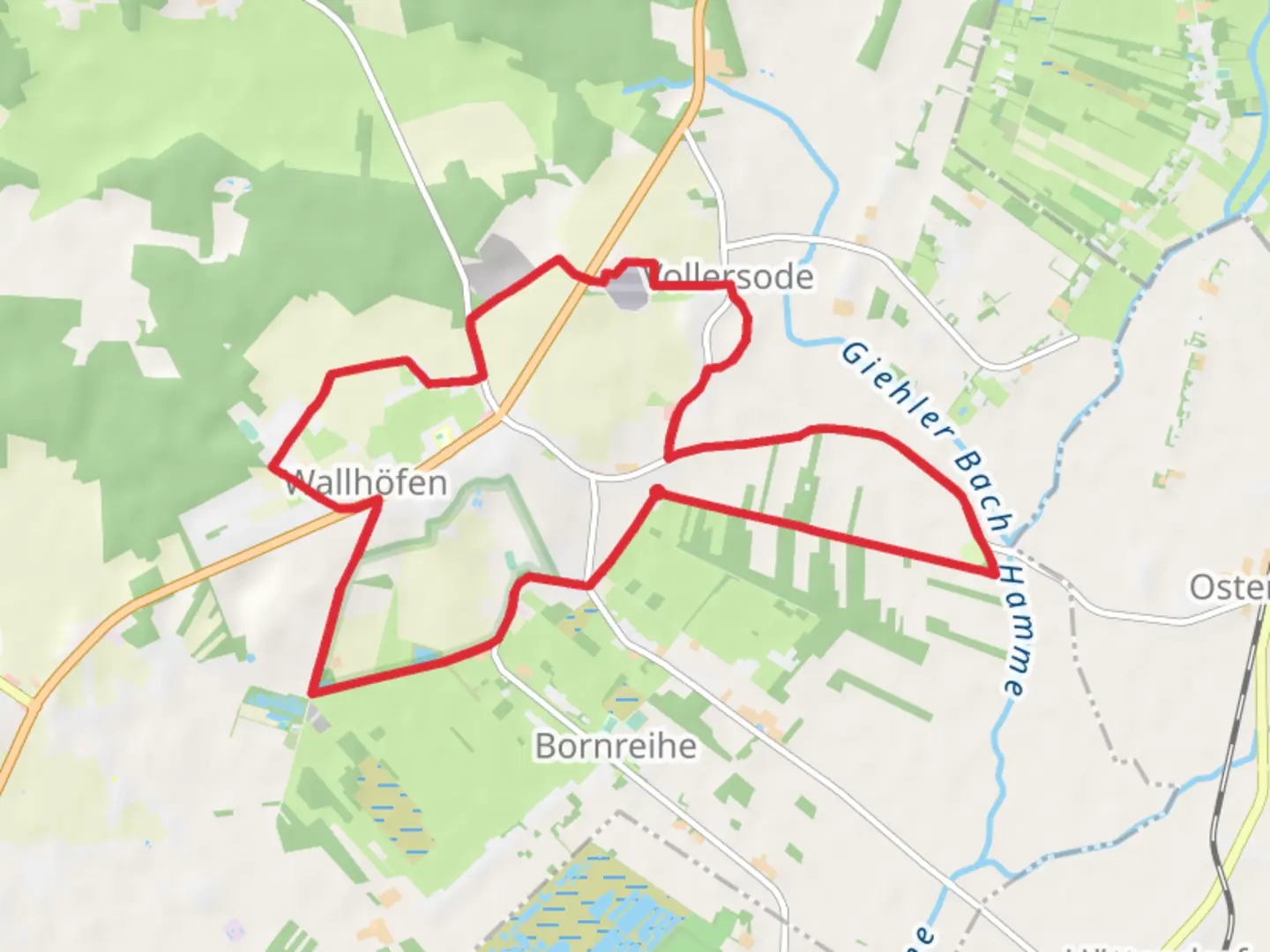 An image depicting the trail Wallhofen Loop and its surrounding area.