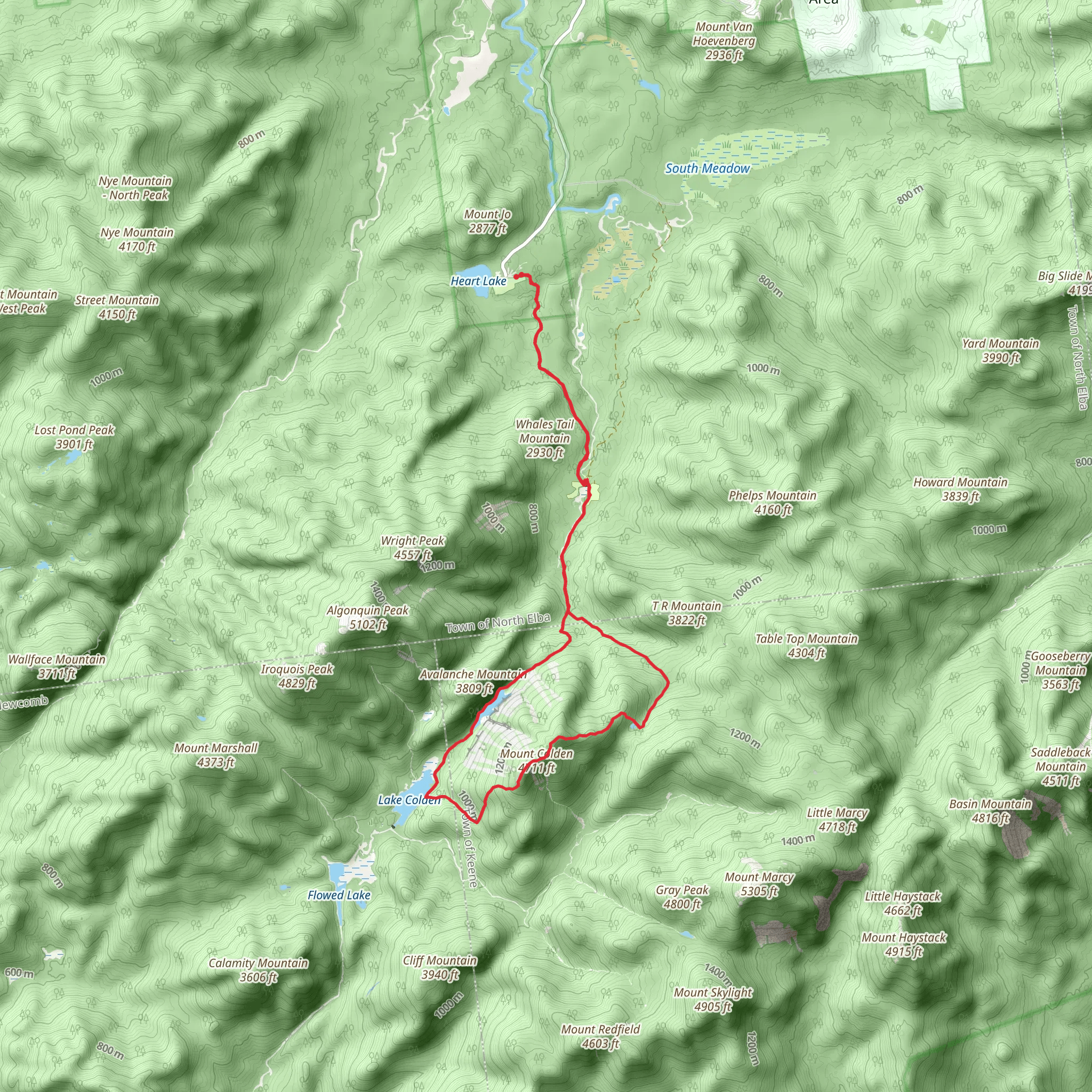 Mount Colden Loop via Avalanche Pass mobile static map