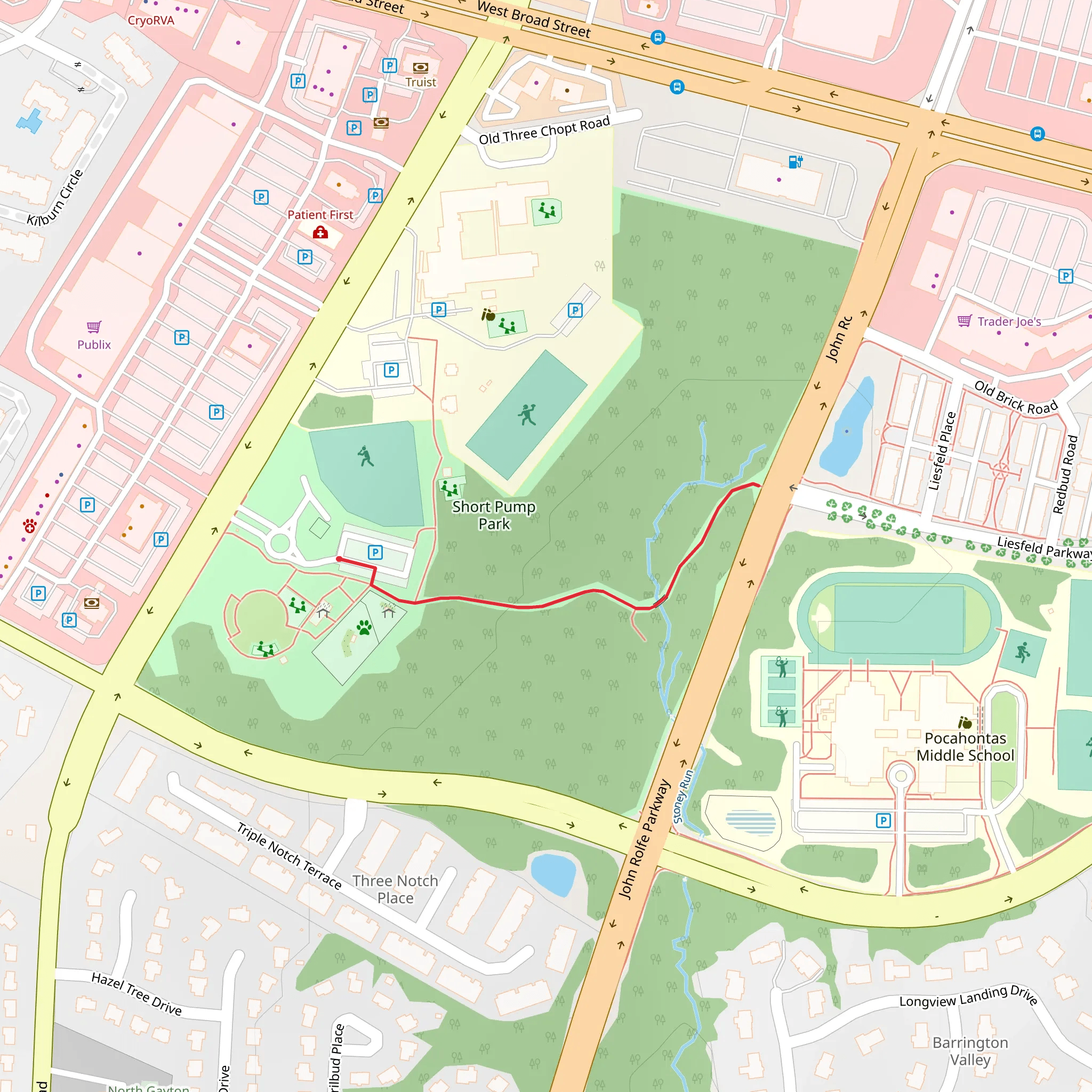 Short Pump Park mobile static map