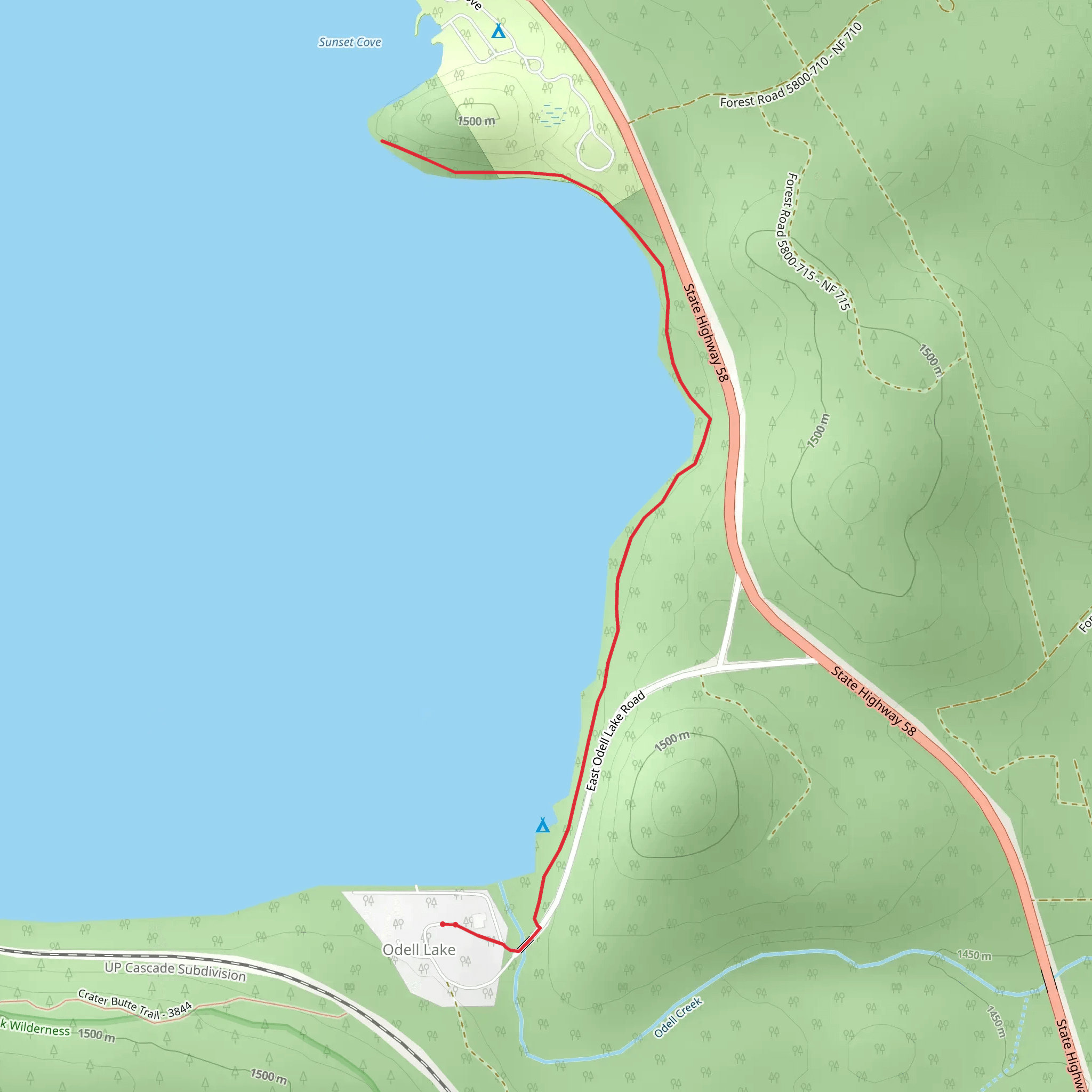 Chinquapin Point - Odell Lake mobile static map