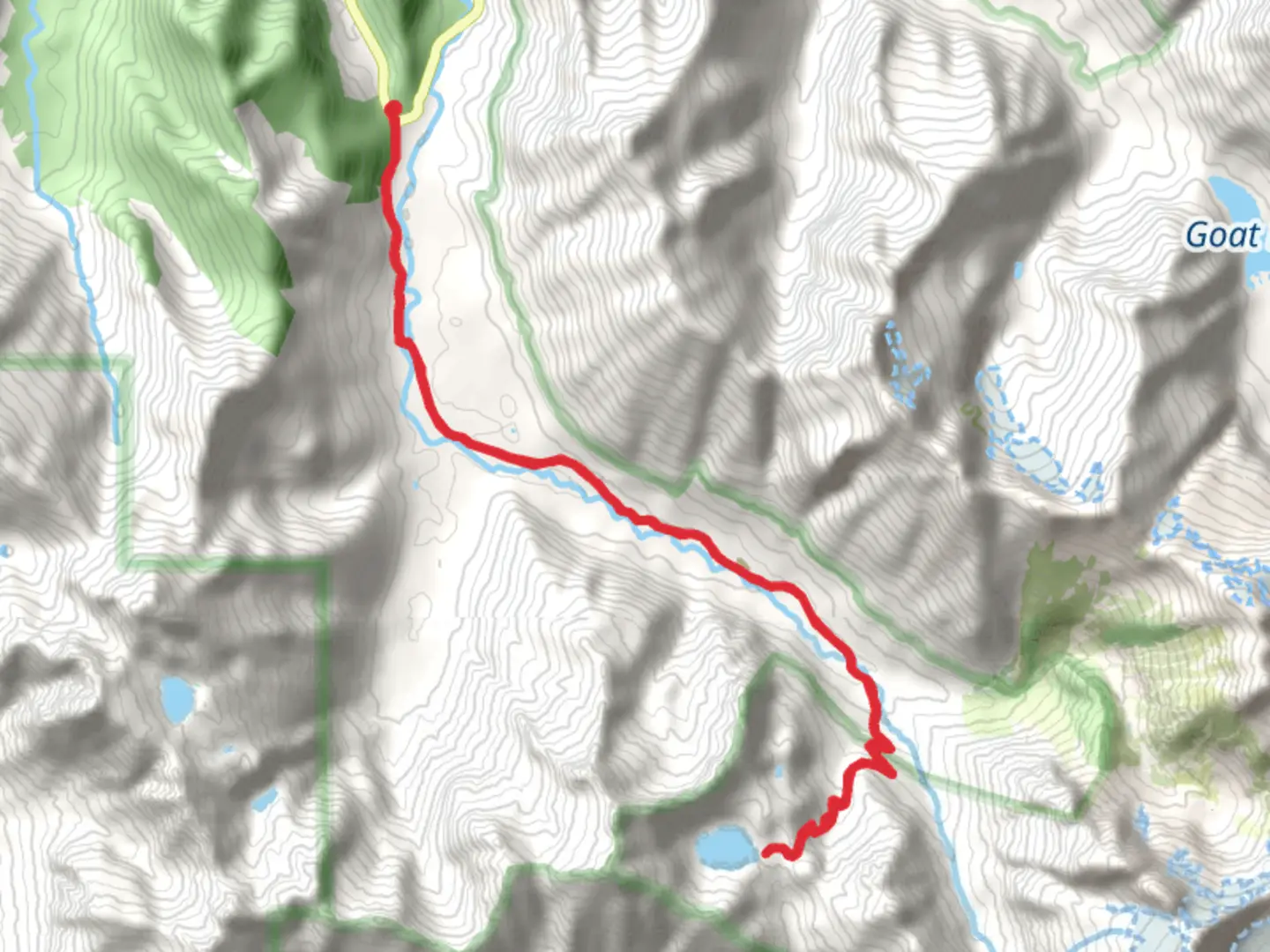 An image depicting the trail Silver Lake via Monte Cristo Trail and its surrounding area.