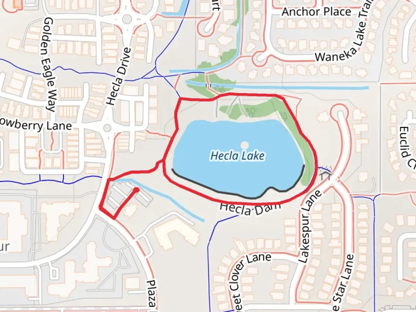 An image depicting the trail Hecla Lake Loop and its surrounding area.