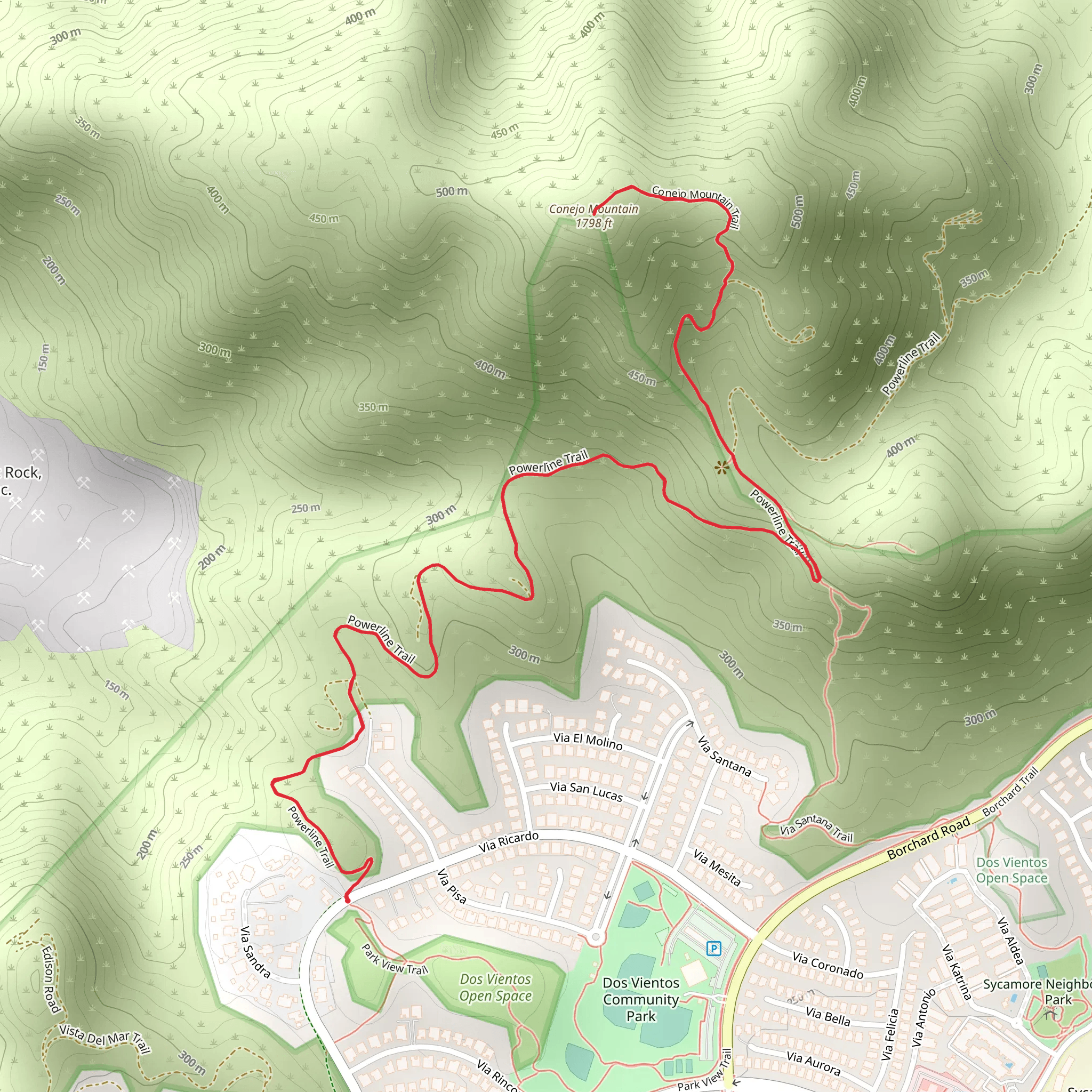 Conejo Mountain mobile static map