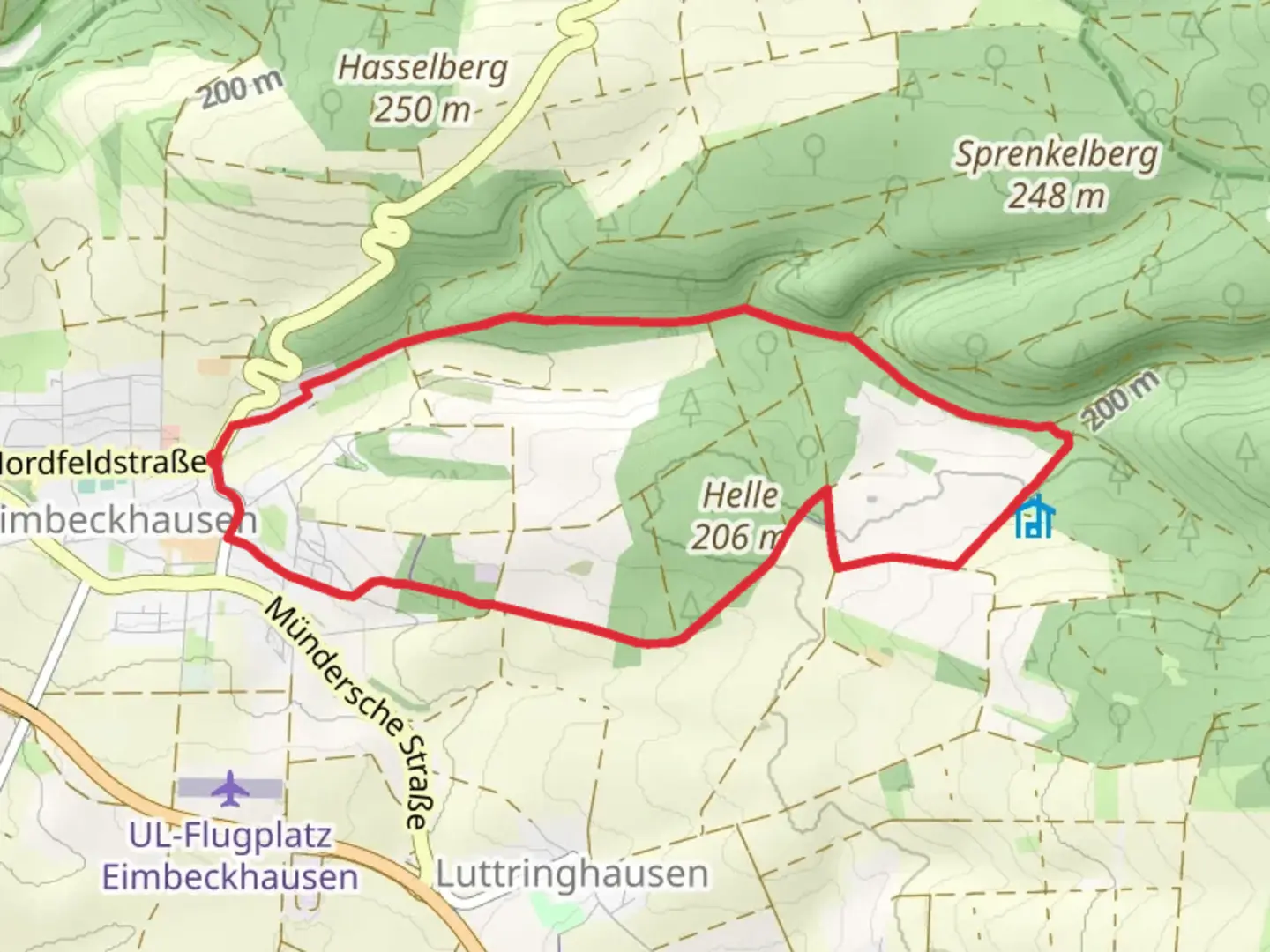 An image depicting the trail WE 1 Floettenbach and its surrounding area.