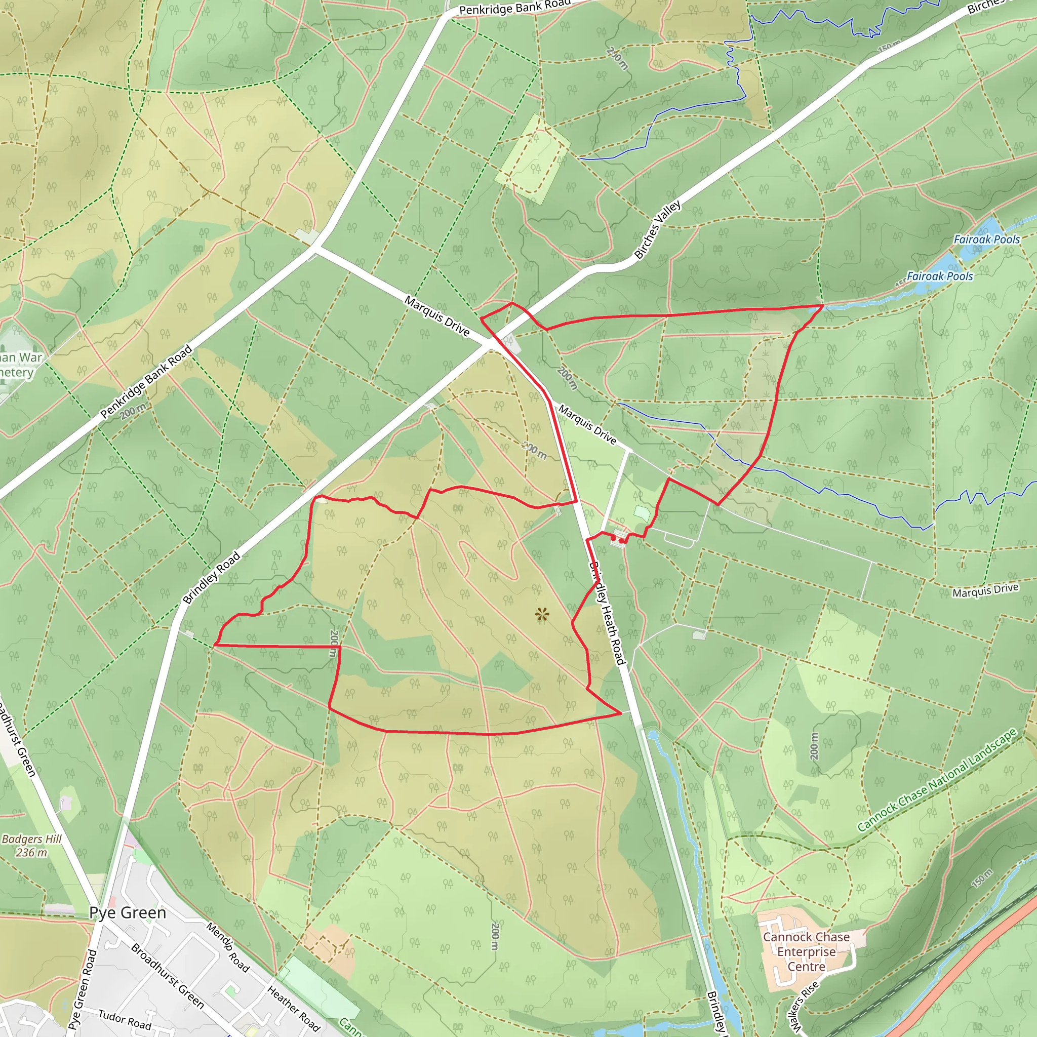Cannock Chase Short Loop mobile static map