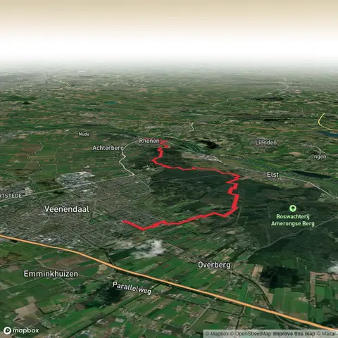 Veenendaal West to Rhenen via Wandeltocht Elsterberg and Trekvogelpad