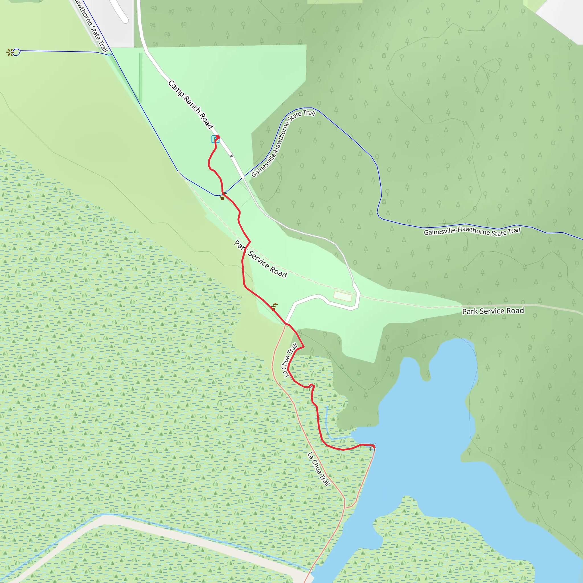 La Chua Trail - Short mobile static map