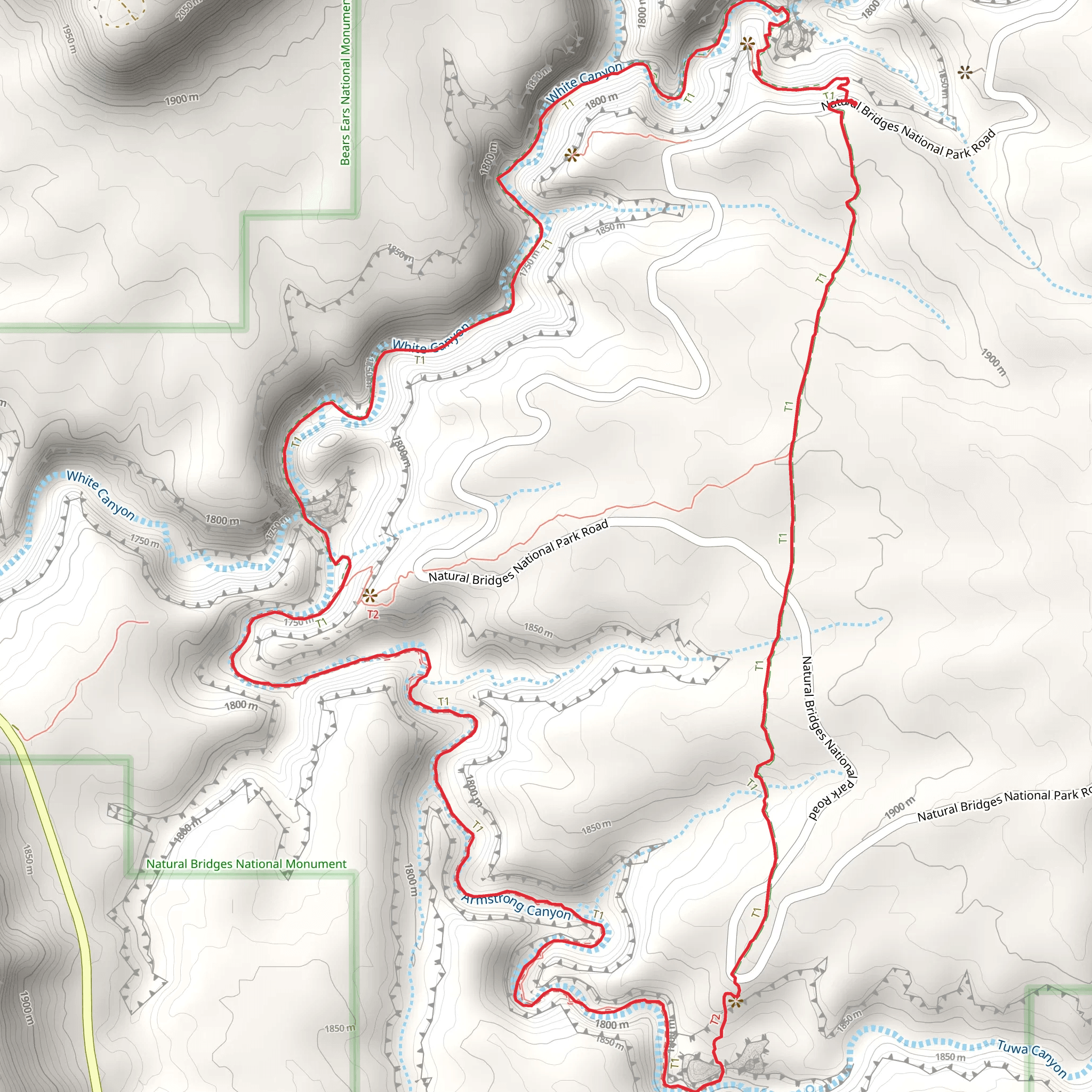 White Canyon and Mesa Top Trail mobile static map