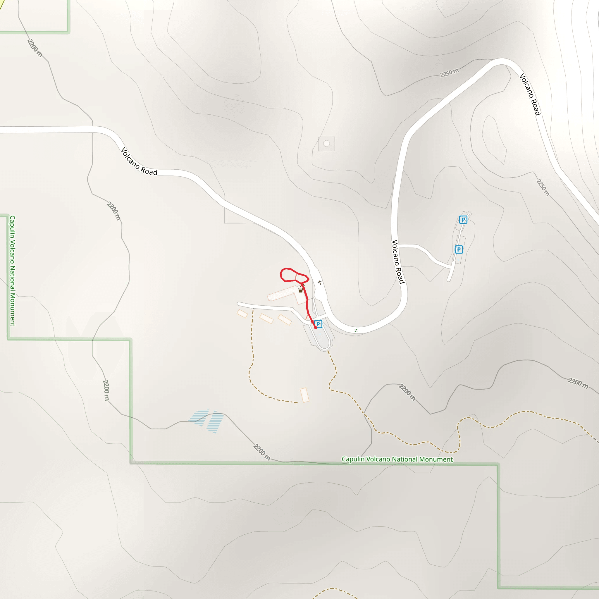 Capulin Volcano National Monument Visitor Center Loop mobile static map
