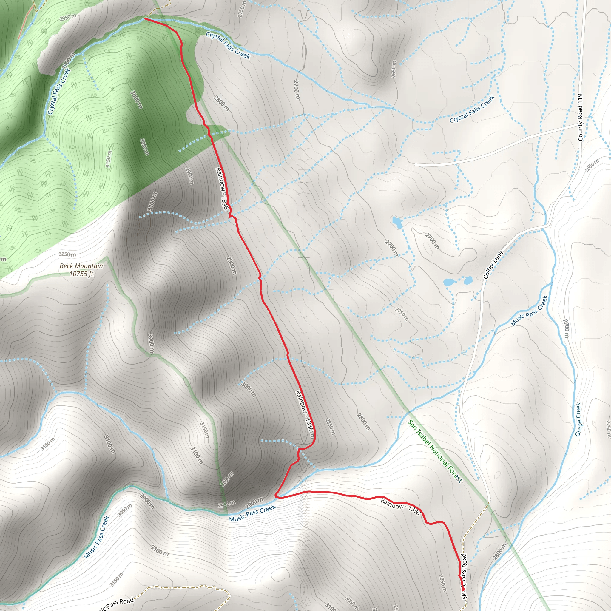 Crystal Falls mobile static map