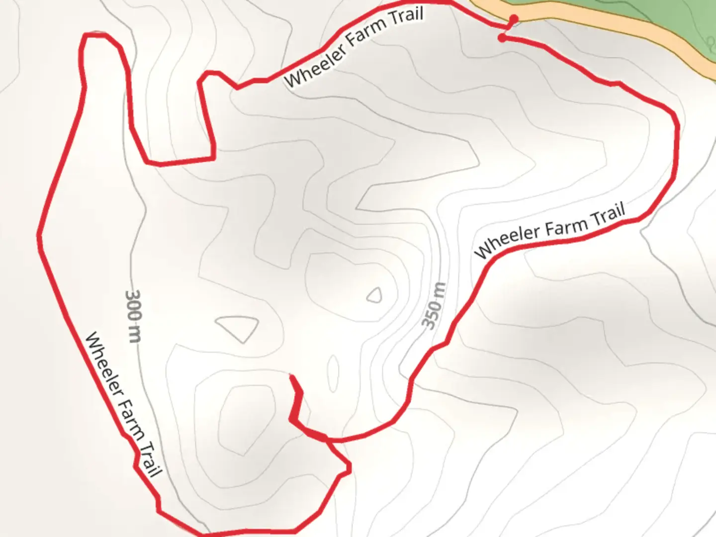 An image depicting the trail Wheeler Farm Loop Trail and its surrounding area.