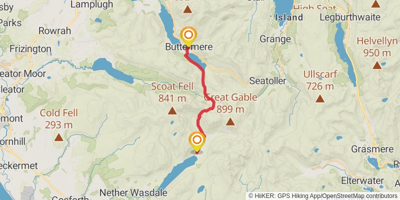 Lake District Loop Walk stage 5 Map