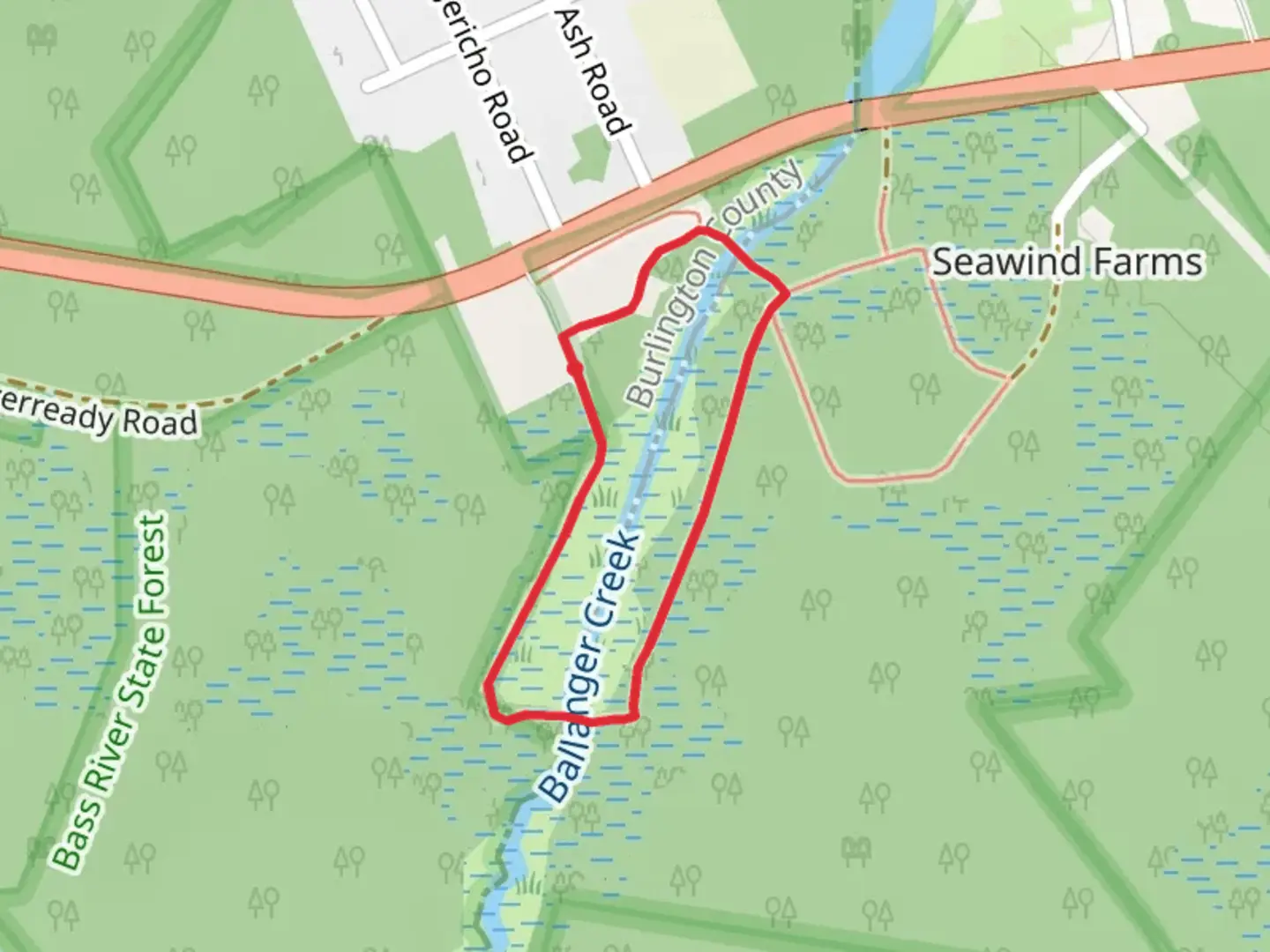 An image depicting the trail Ballanger Creek Loop and its surrounding area.