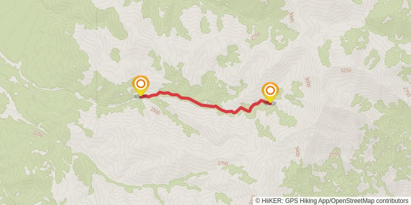 Toiyabe Crest Trail spur 1 Map