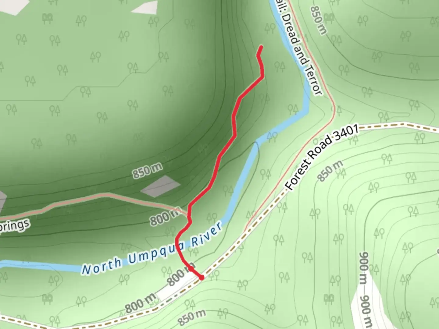 An image depicting the trail North Umpqua River Walk and its surrounding area.
