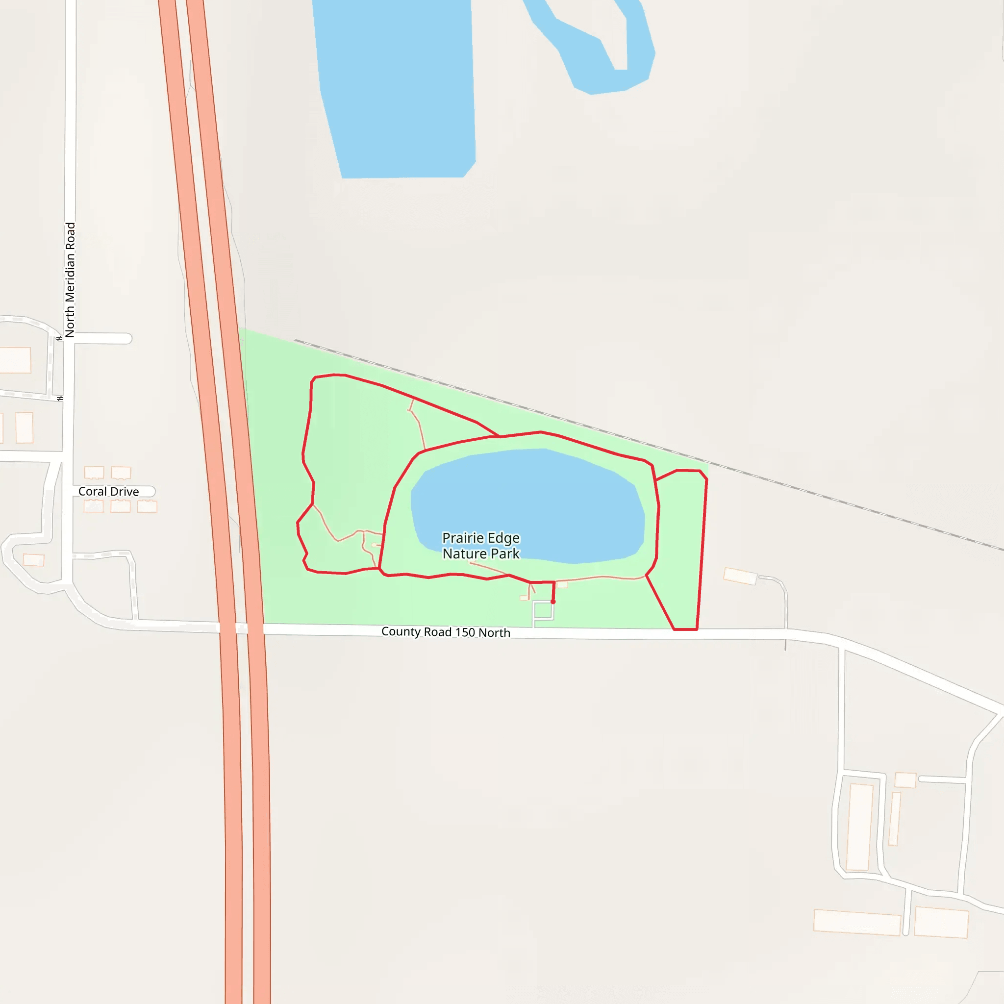 Prairie Edge Nature Park Loop mobile static map