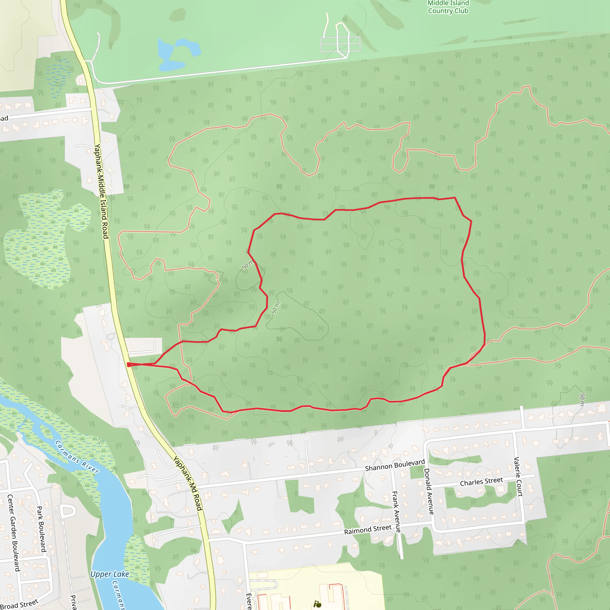 Yaphank Middle Island Road Loop mobile static map