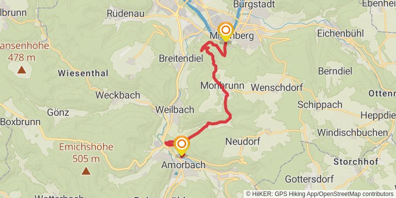 Nibelungensteig stage 7 Map
