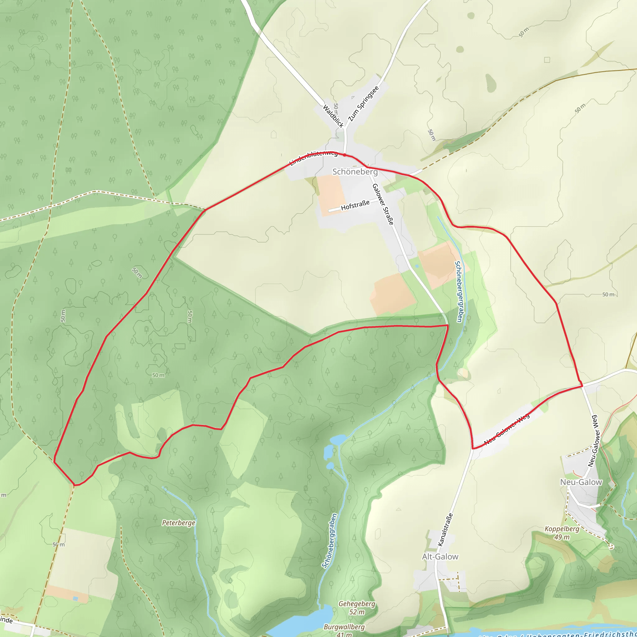Schöneberg Loop mobile static map