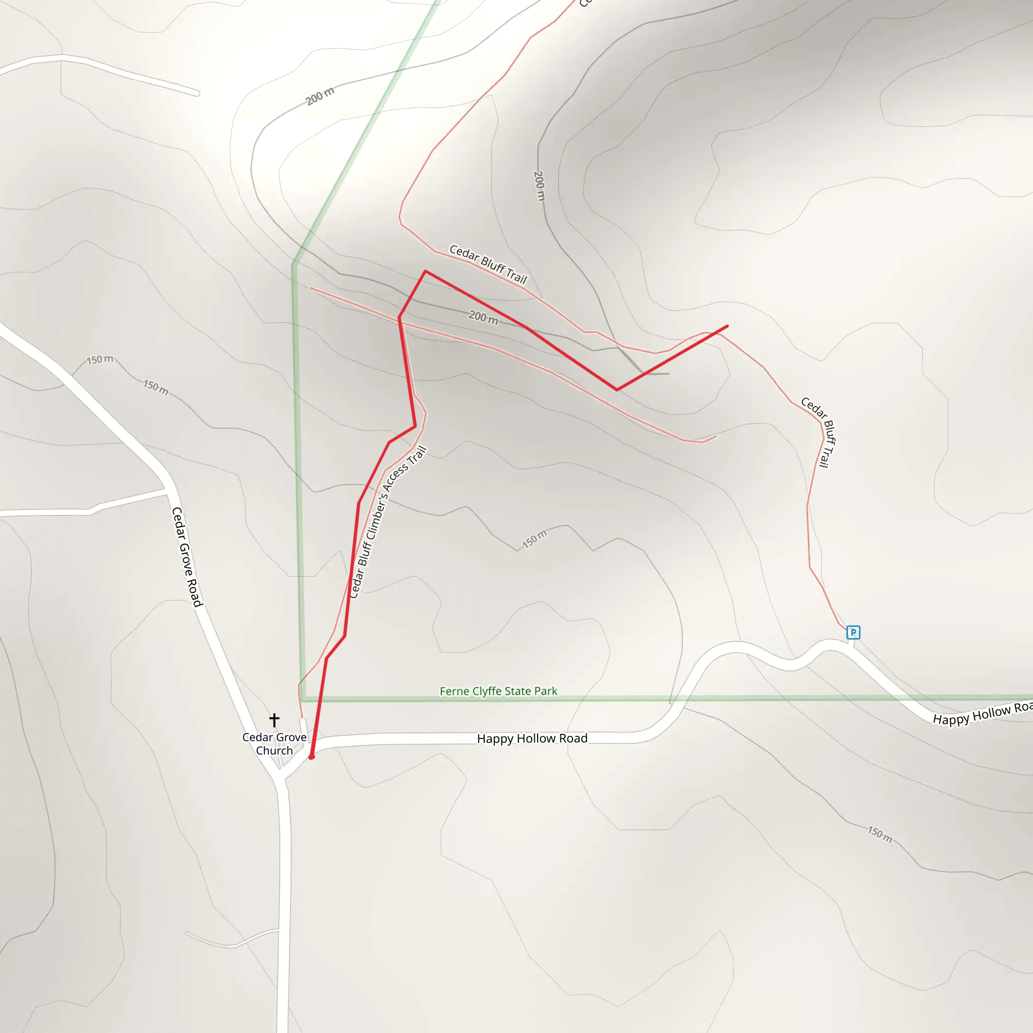 Happy Hollow Road Walk - North mobile static map
