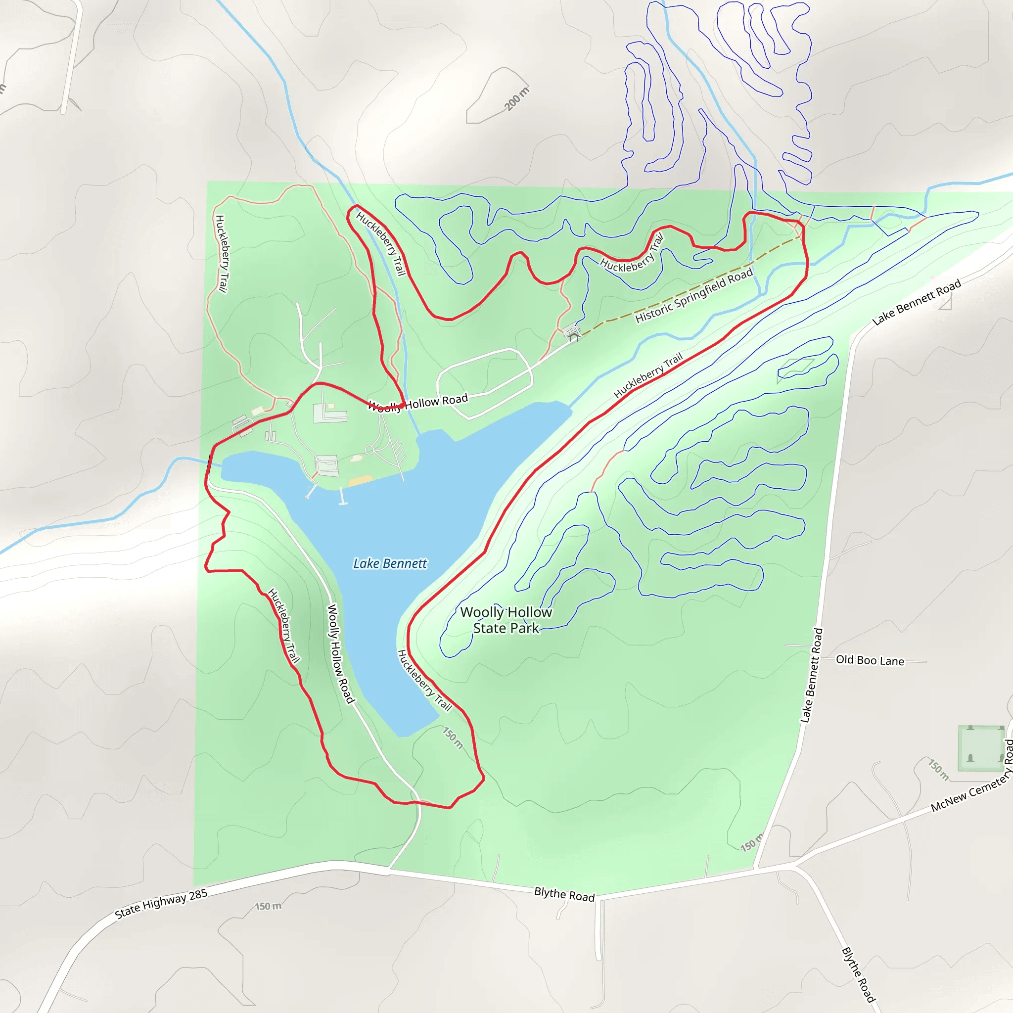 Lake Bennett Loop mobile static map