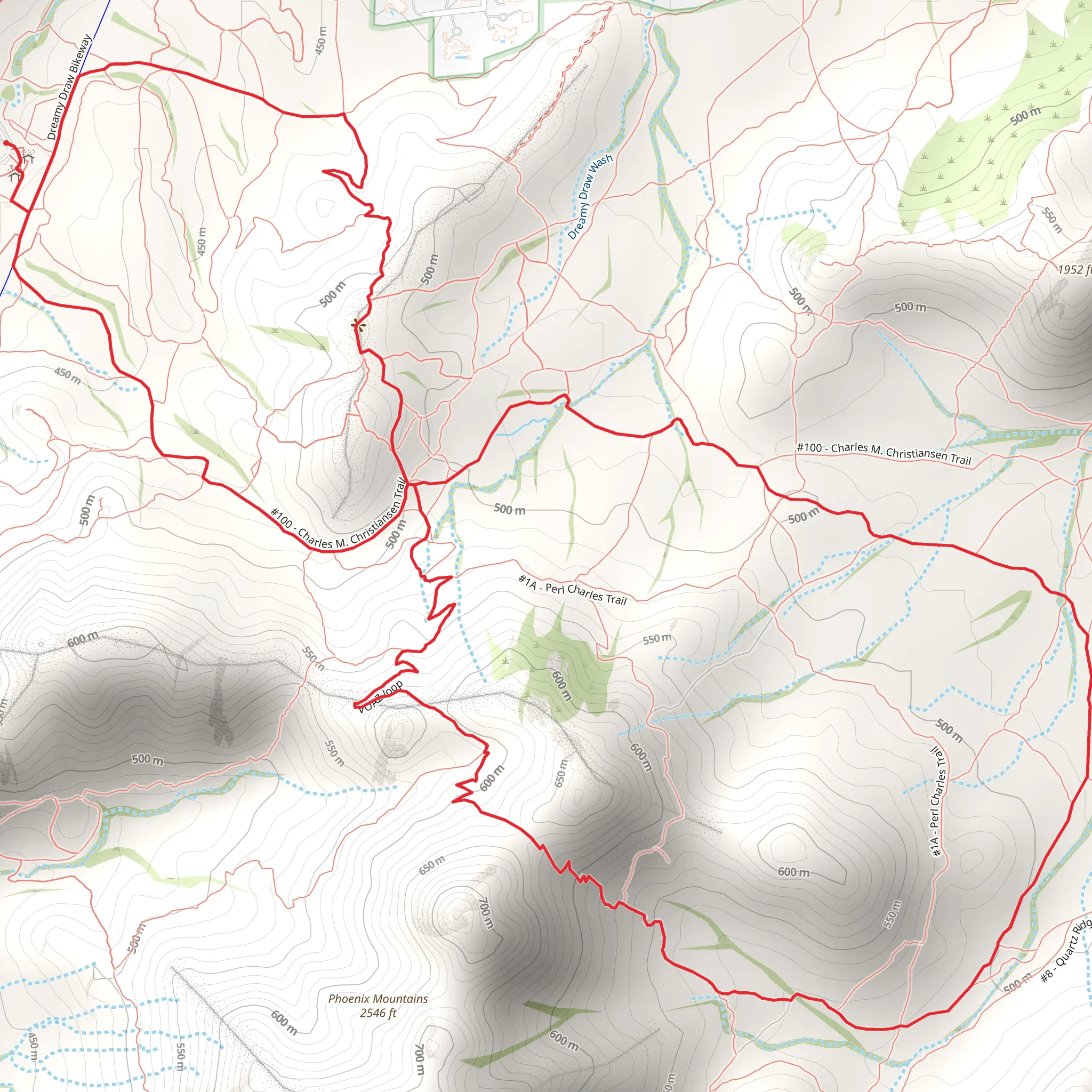 Charles M Christiansen, Nature and Dreamy Draw Nature Loop Trail mobile static map