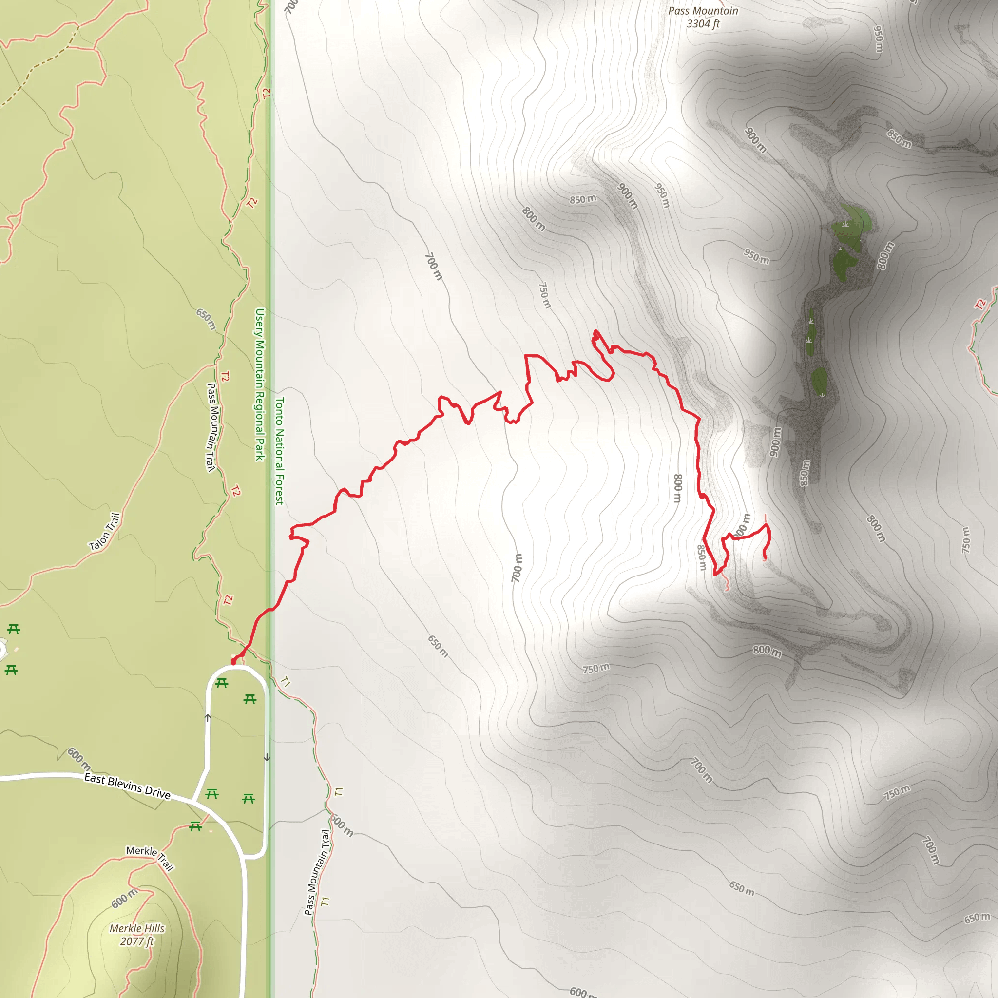Wind Cave Trail mobile static map