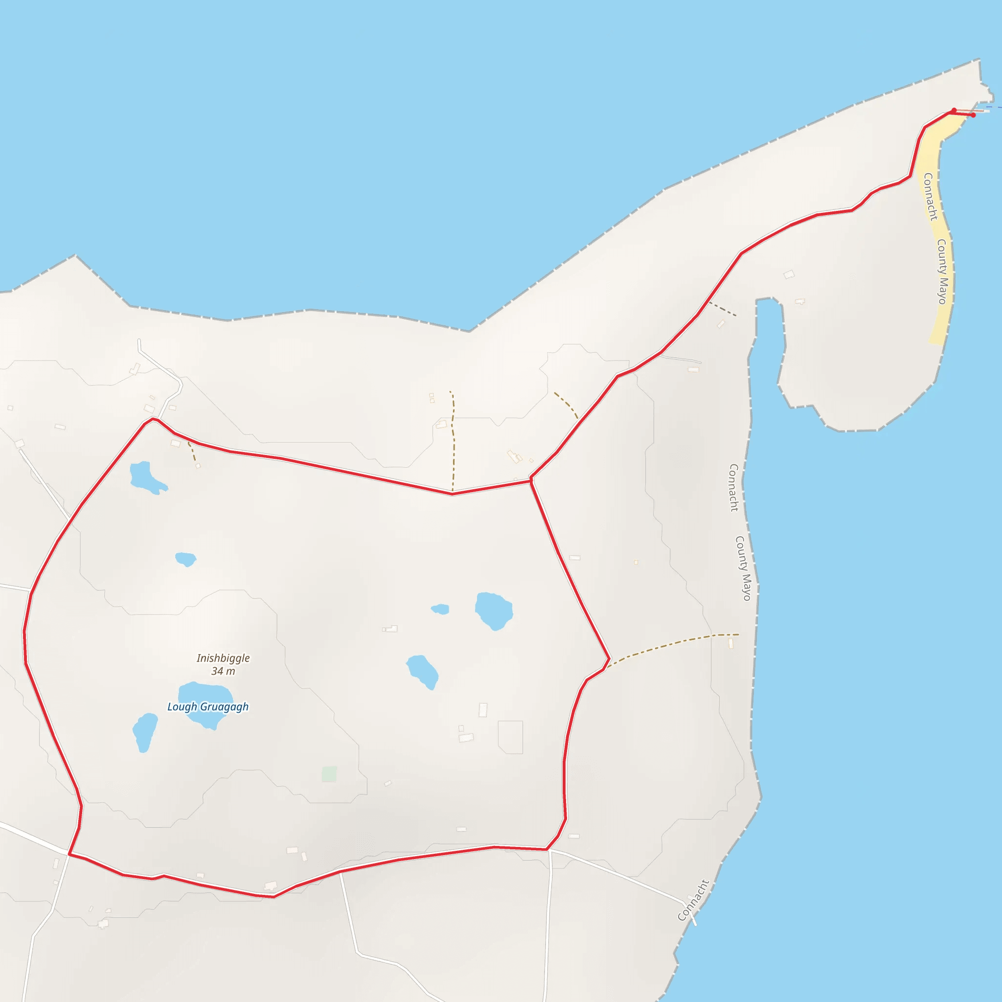 Inishbiggle - Gubnadoogha Loop mobile static map