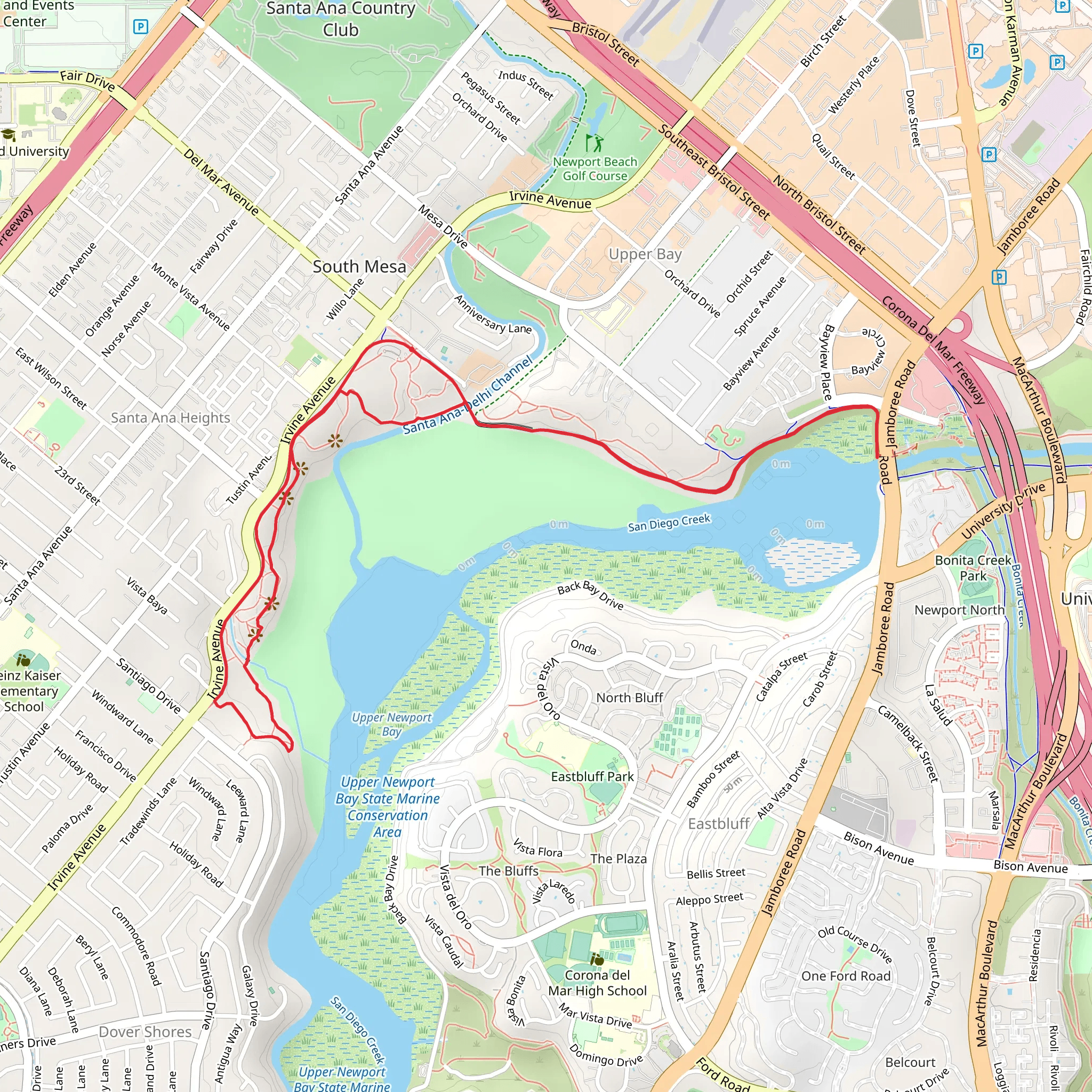 Back Bay Loop Trail mobile static map