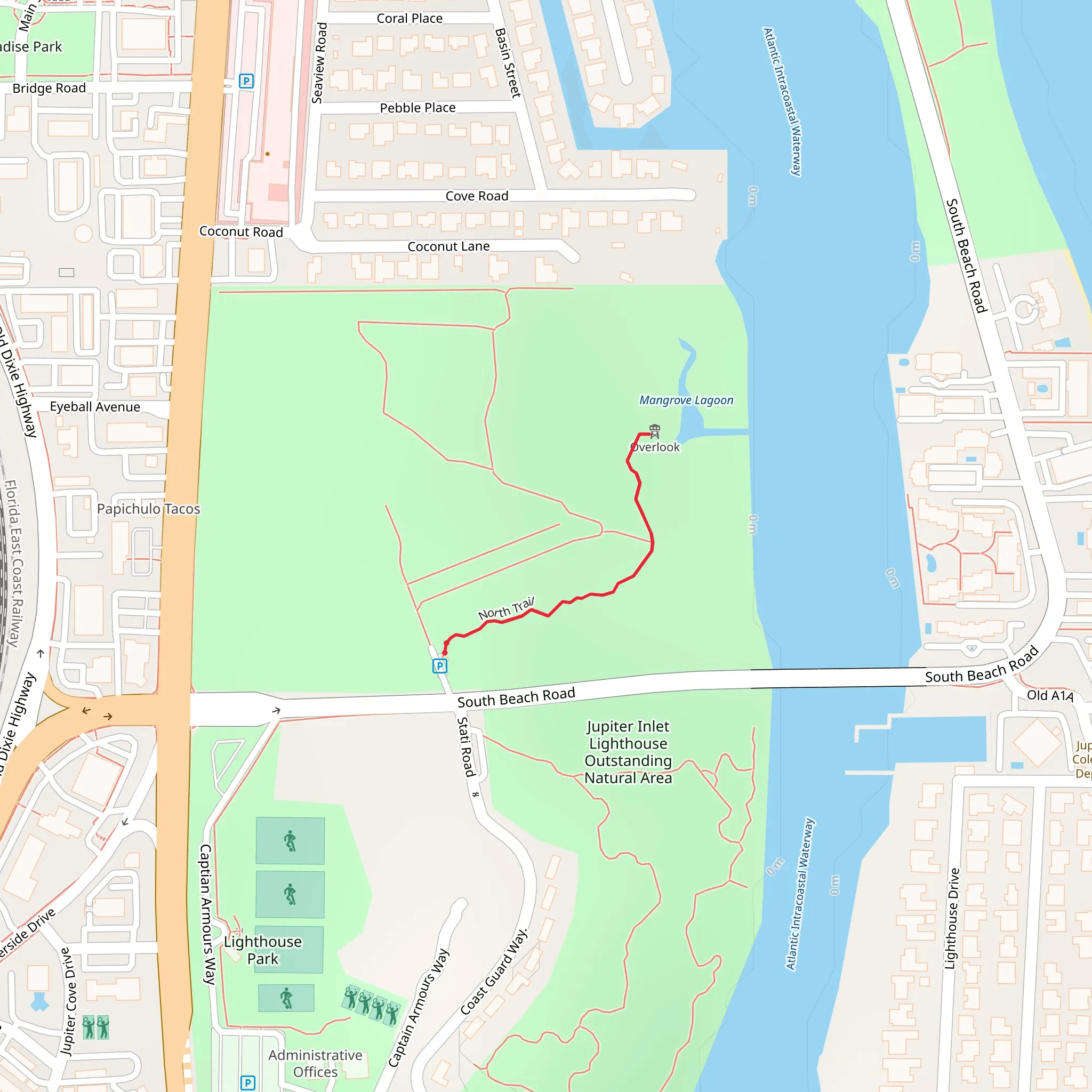 Jupiter Inlet Lighthouse Walk mobile static map