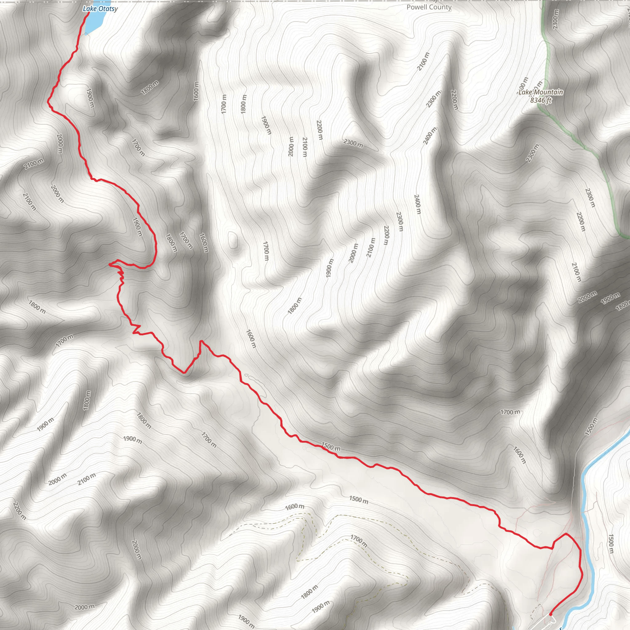 Lake Otatsy from Cooper-Blackfoot Road mobile static map